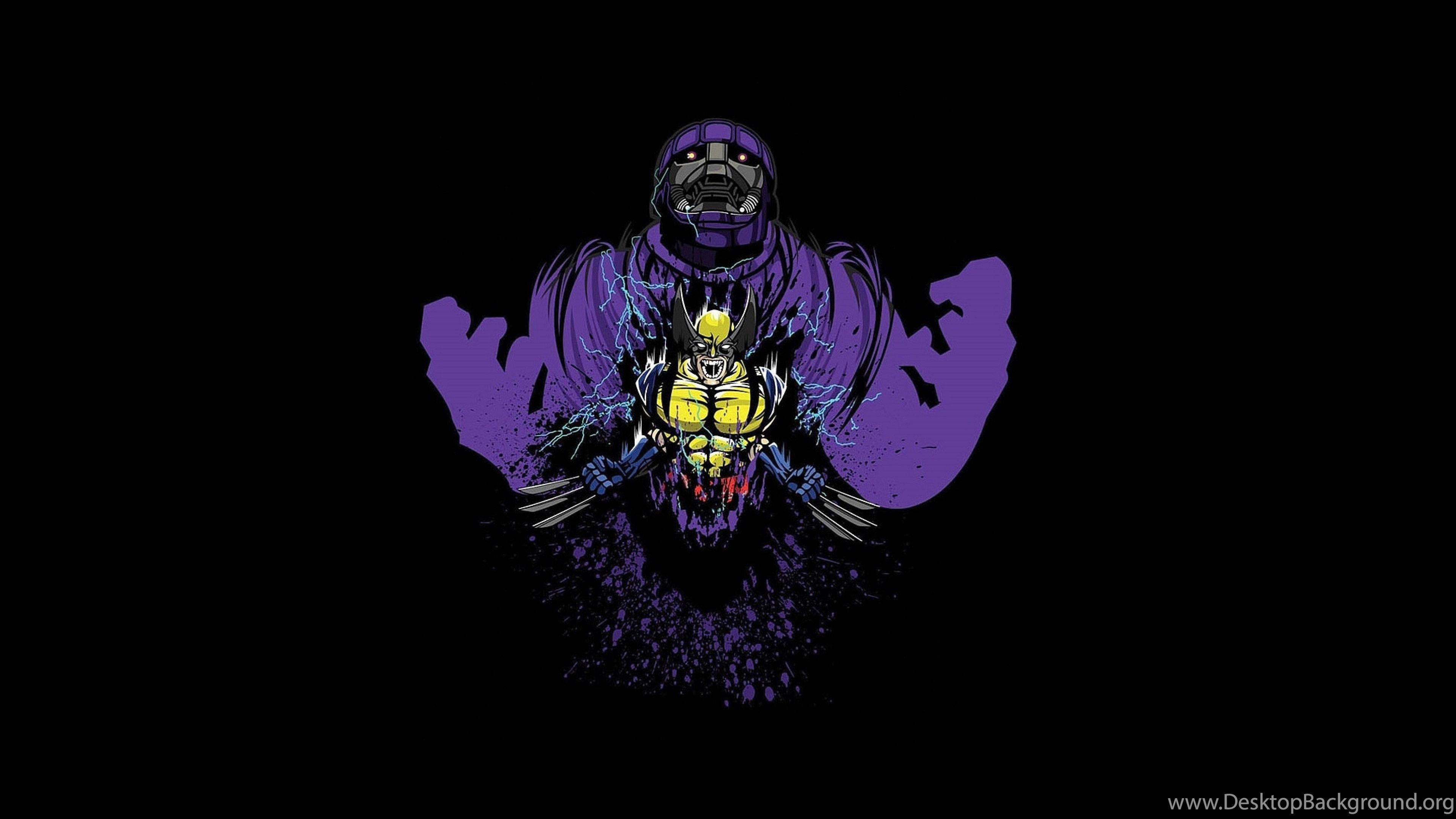 Wolverine artistico viola nero, 3840x2160 Ultra HD, PC