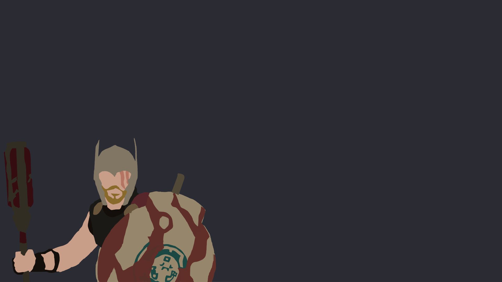 Thor minimalista sfondo grigio, 1920x1080 Full HD, Monitor Gaming