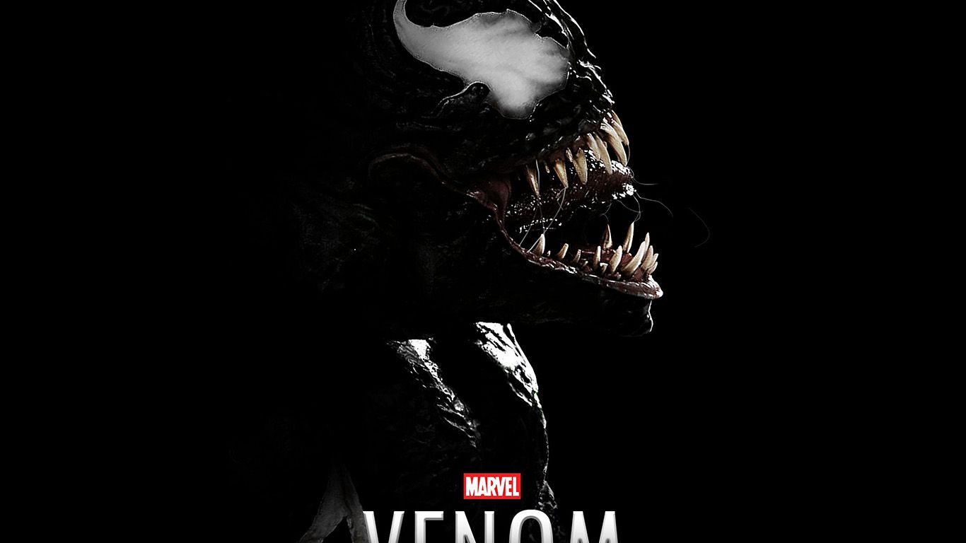 Venom Marvel volto scuro, simbionte, 1366x768 720p, PC