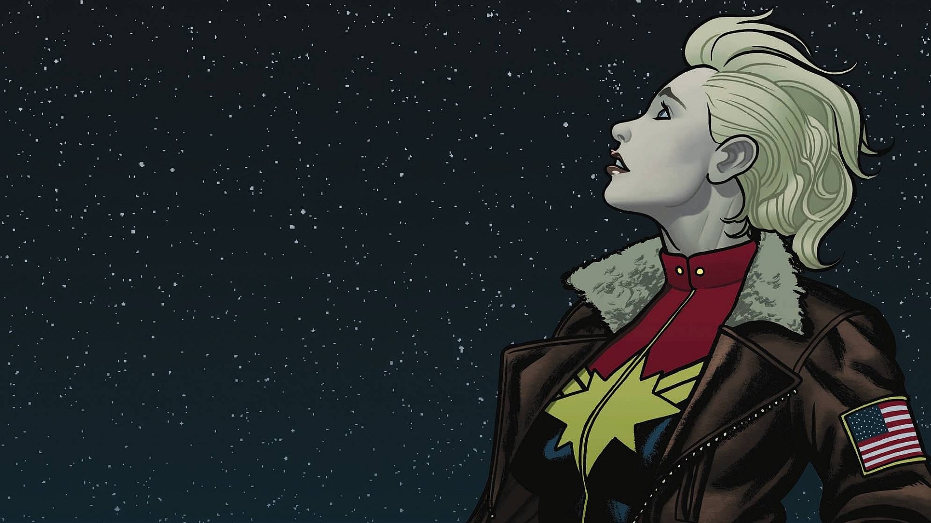 Captain Marvel giacca aviatore, 1920x1080 Full HD 1080p, Desktop