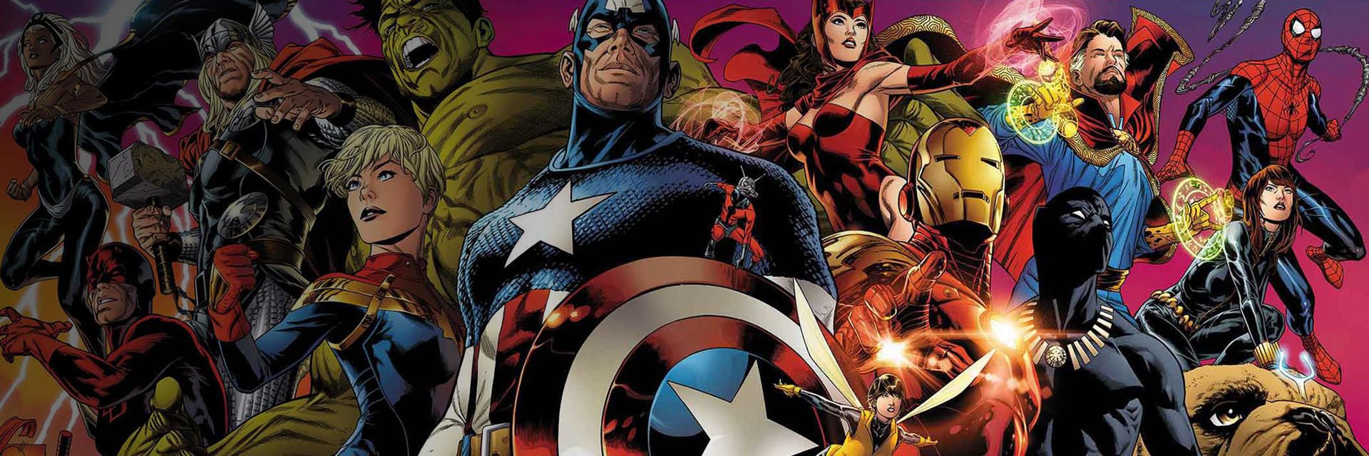 Supereroi Marvel gruppo, 1920x640 Ultrawide, Monitor Gaming