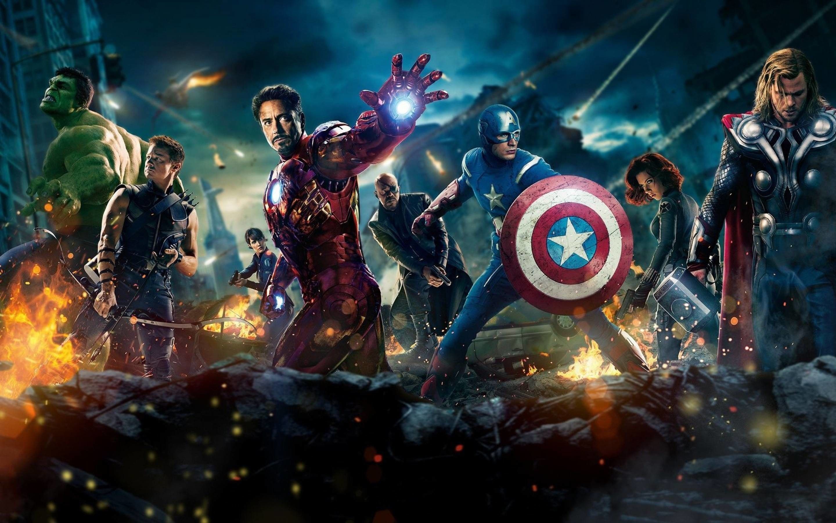 Avengers gruppo eroi Marvel, supereroi, 2880x1800 2K, PC Desktop