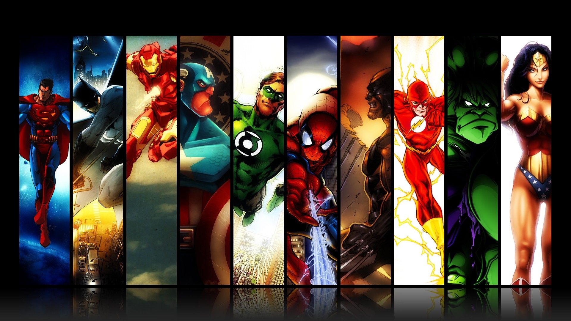 Supereroi Marvel e DC insieme, 1920x1080 Full HD 1080p, PC Desktop