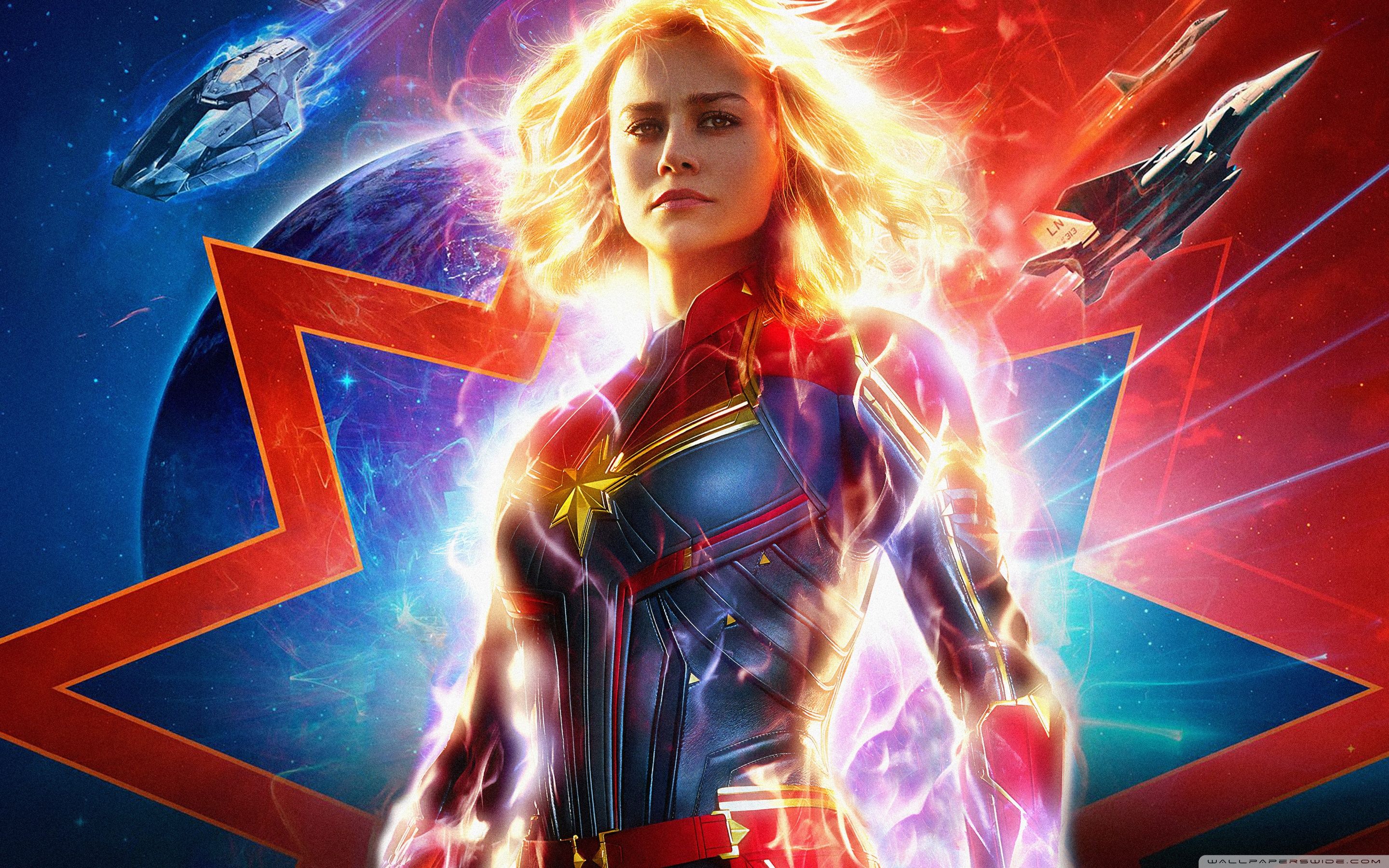 Captain Marvel poster spazio, 2880x1800 WQXGA, PC Desktop