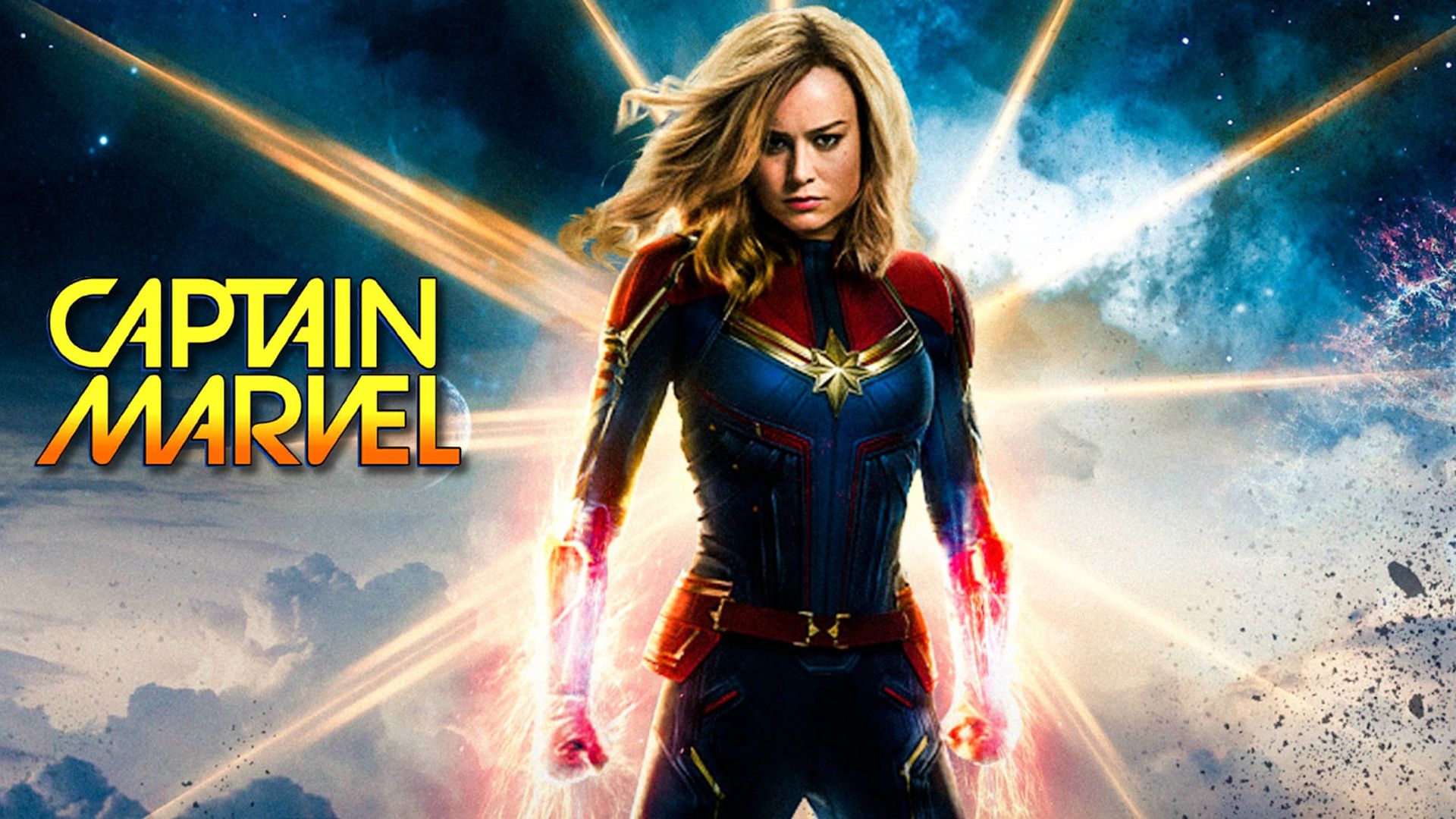 Captain Marvel poster spaziale, 1920x1080 Full HD 1080p, Monitor Gaming