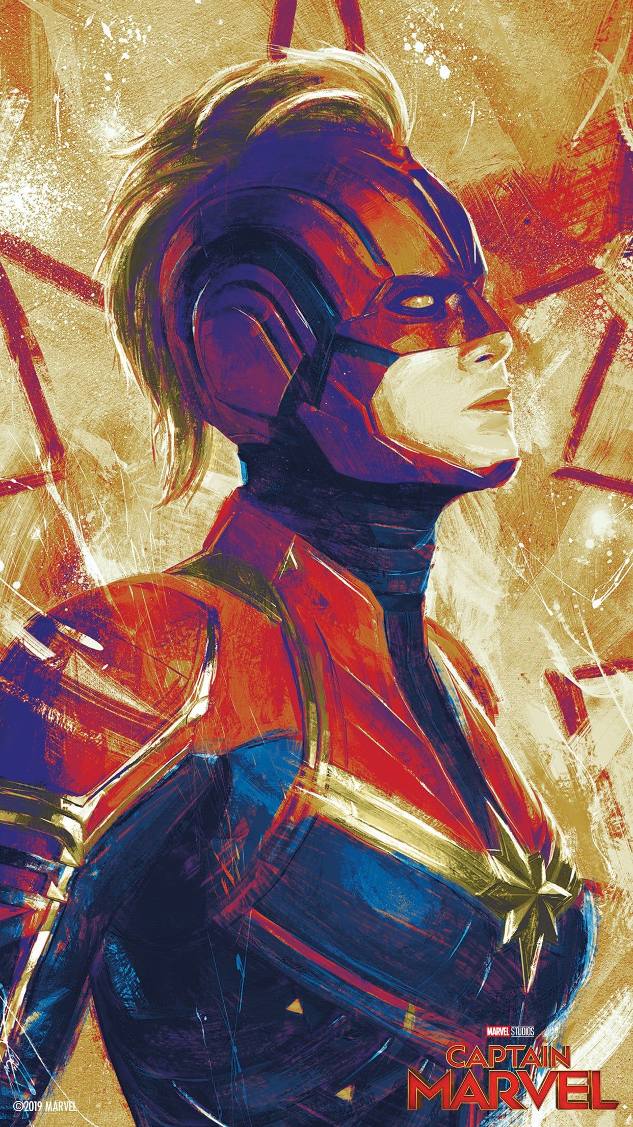 Captain Marvel poster, 1242x2209 Full HD Verticale, Smartphone