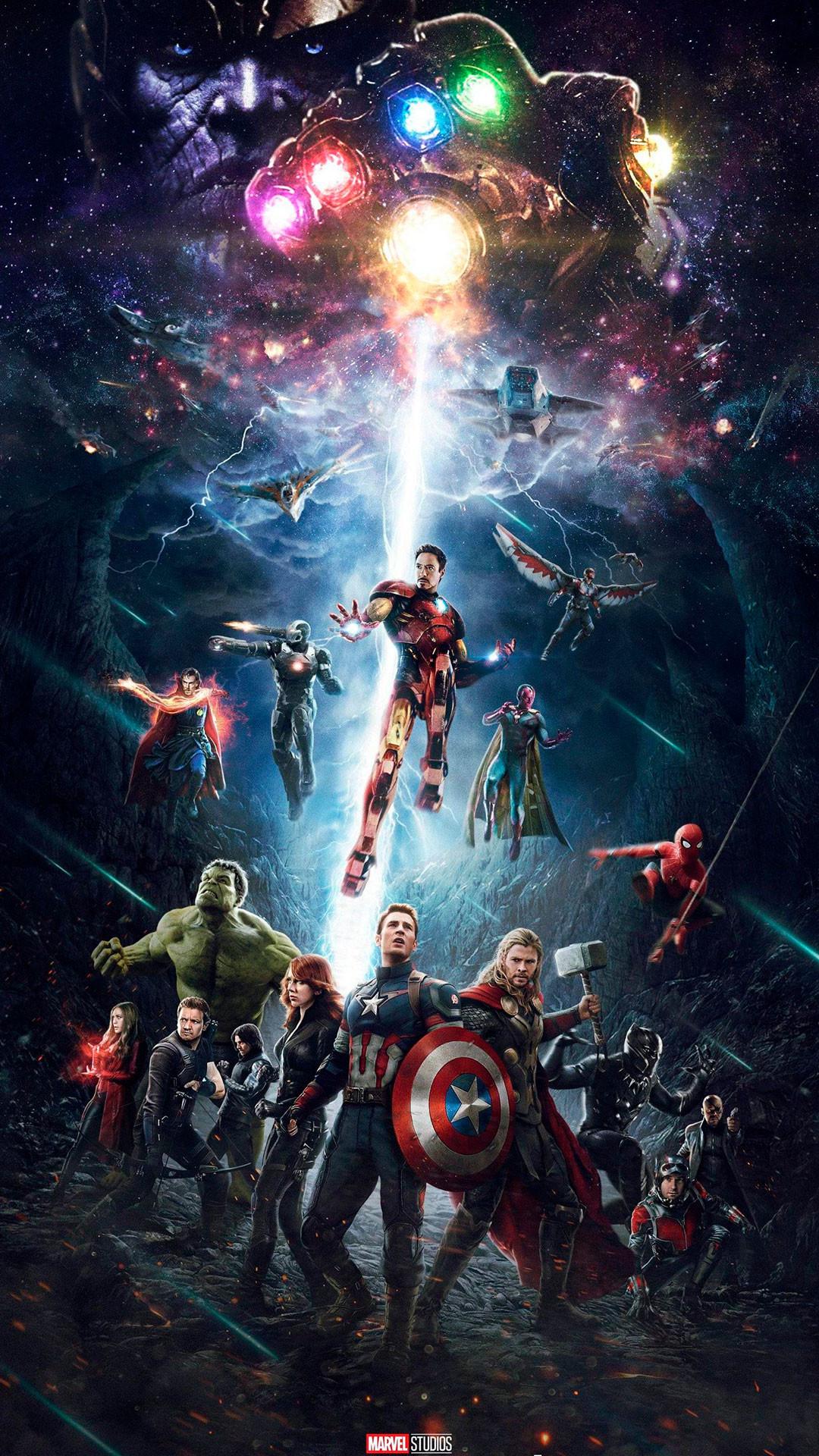 Avengers eroi Marvel collage, supereroi, 1080x1920 Verticale, Mobile