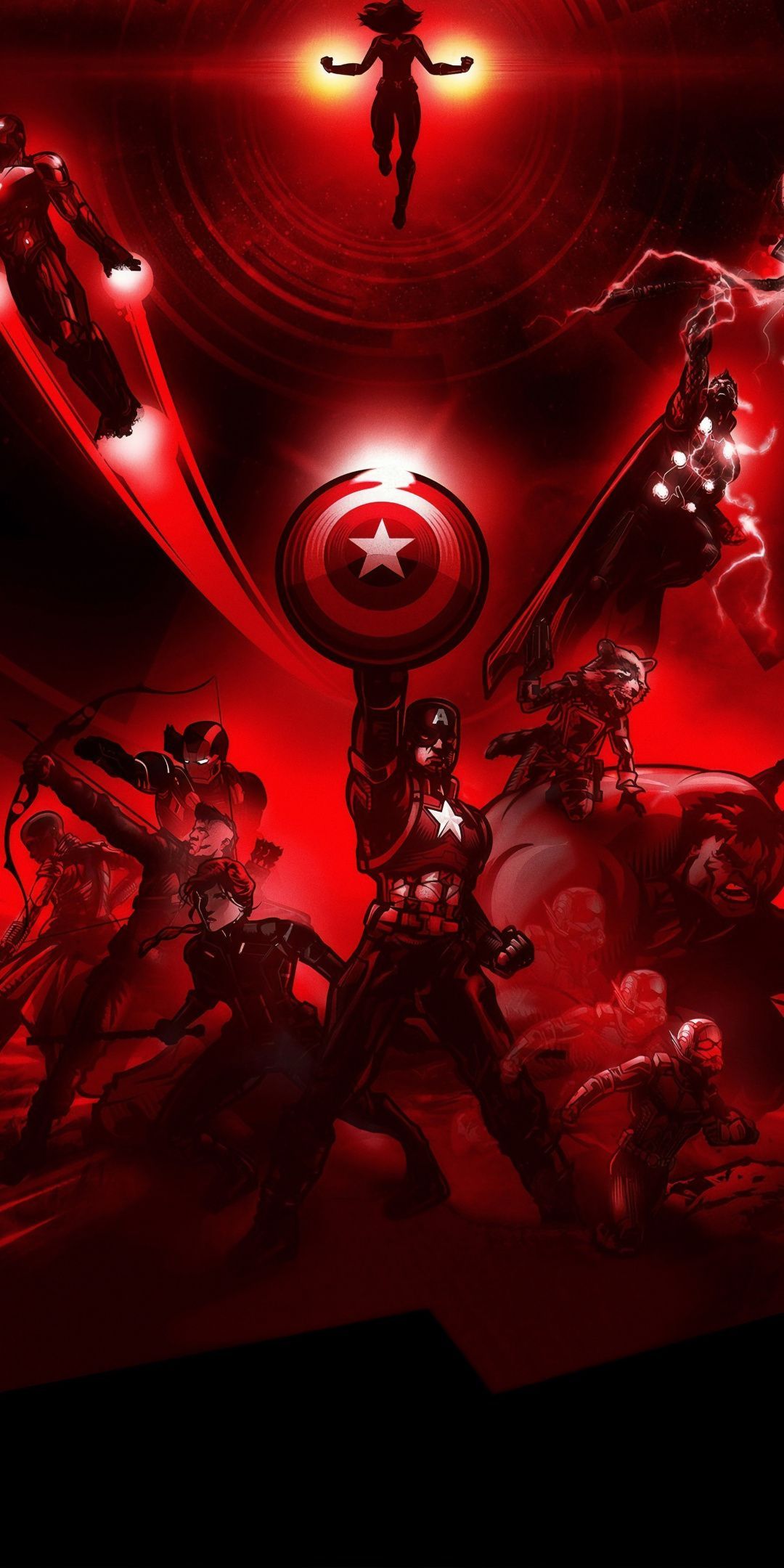 Avengers Endgame supereroi rossi, Marvel, 1080x2160 Verticale, Telefono