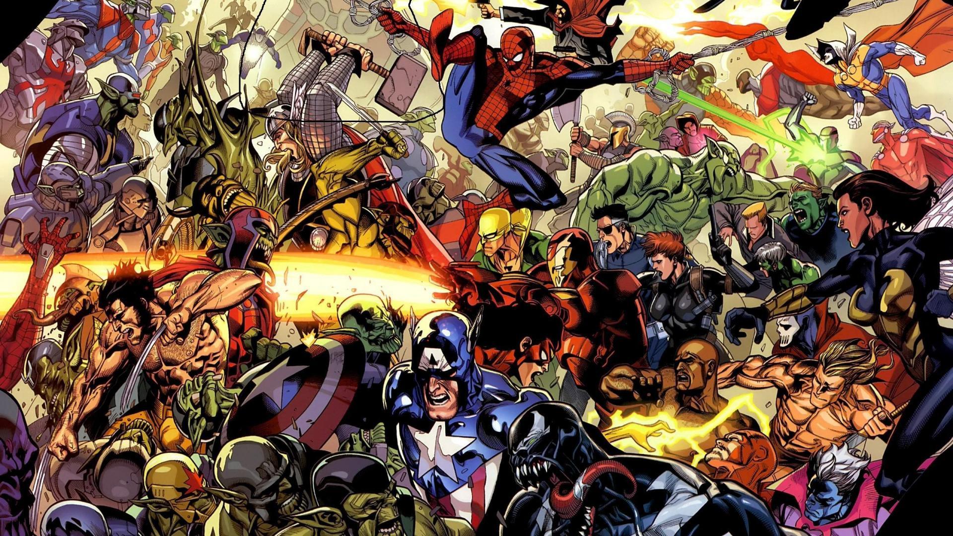Personaggi Marvel battaglia epica, 1920x1080 Full HD, Desktop