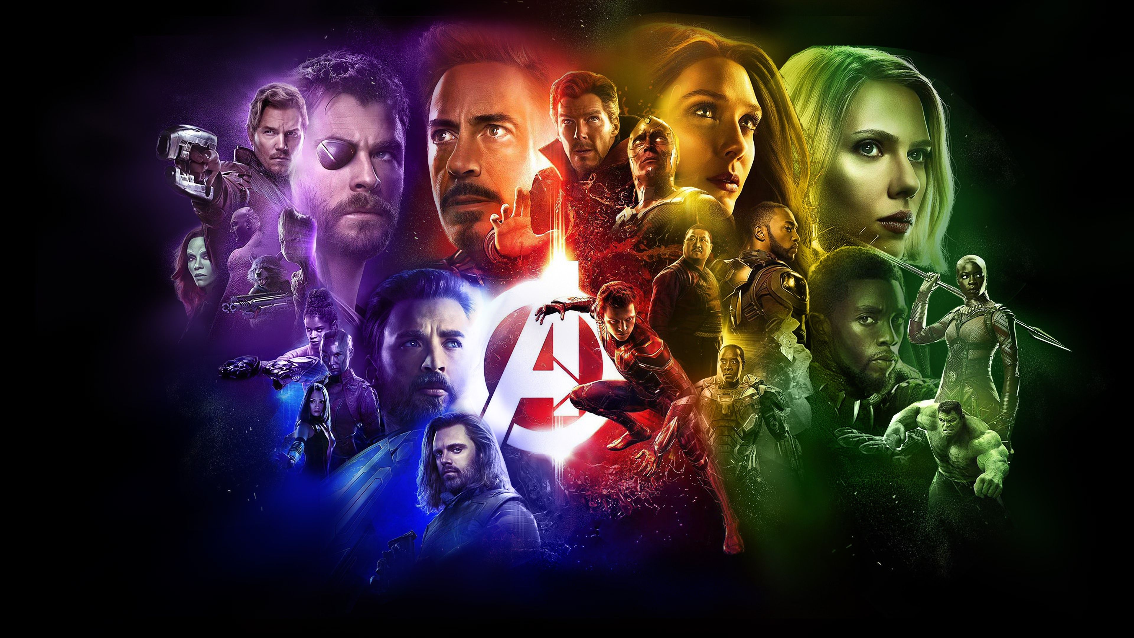 Avengers personaggi Marvel poster, 3840x2160 4K Ultra HD, Monitor 4K