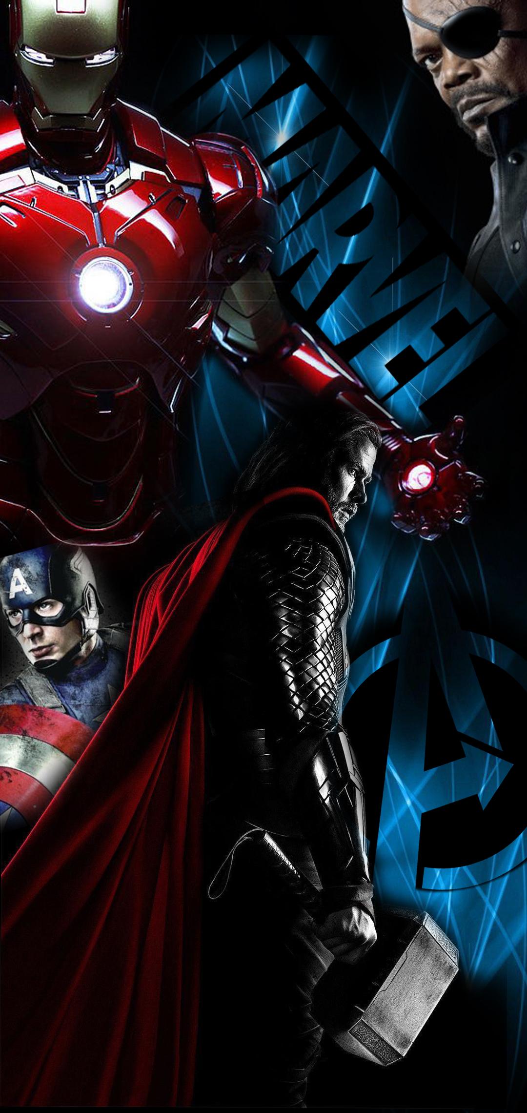 Thor e Captain America Marvel, Steve Rogers, 1080x2280 Verticale, Mobile