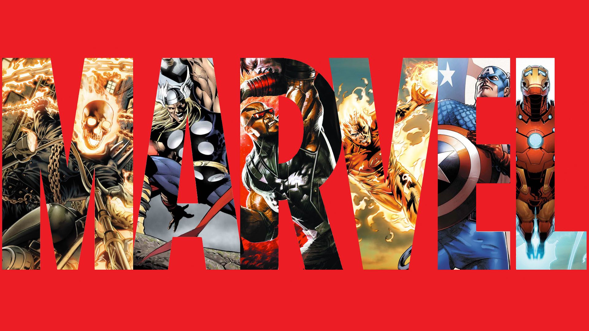 Logo Marvel personaggi supereroi, 1920x1080 Full HD 1080p, PC Desktop