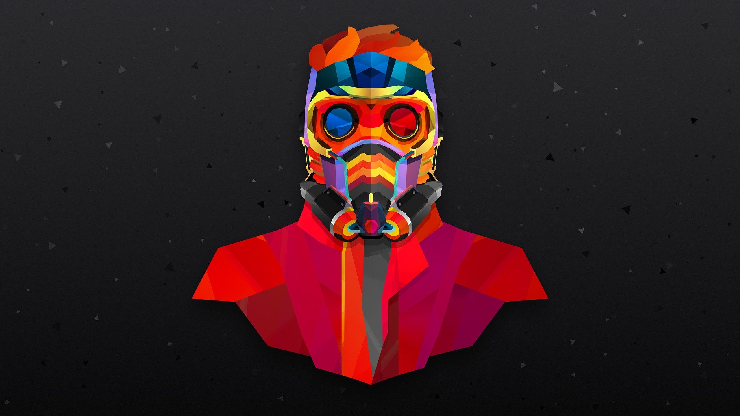Star-Lord Marvel poligonale, 2560x1440 QHD, PC