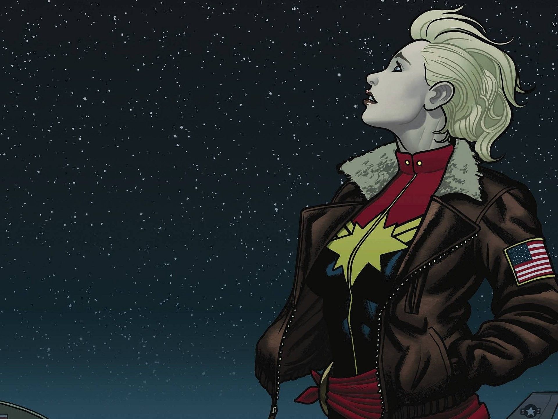 Captain Marvel giacca aviatore, 1920x1440 WUXGA, Desktop