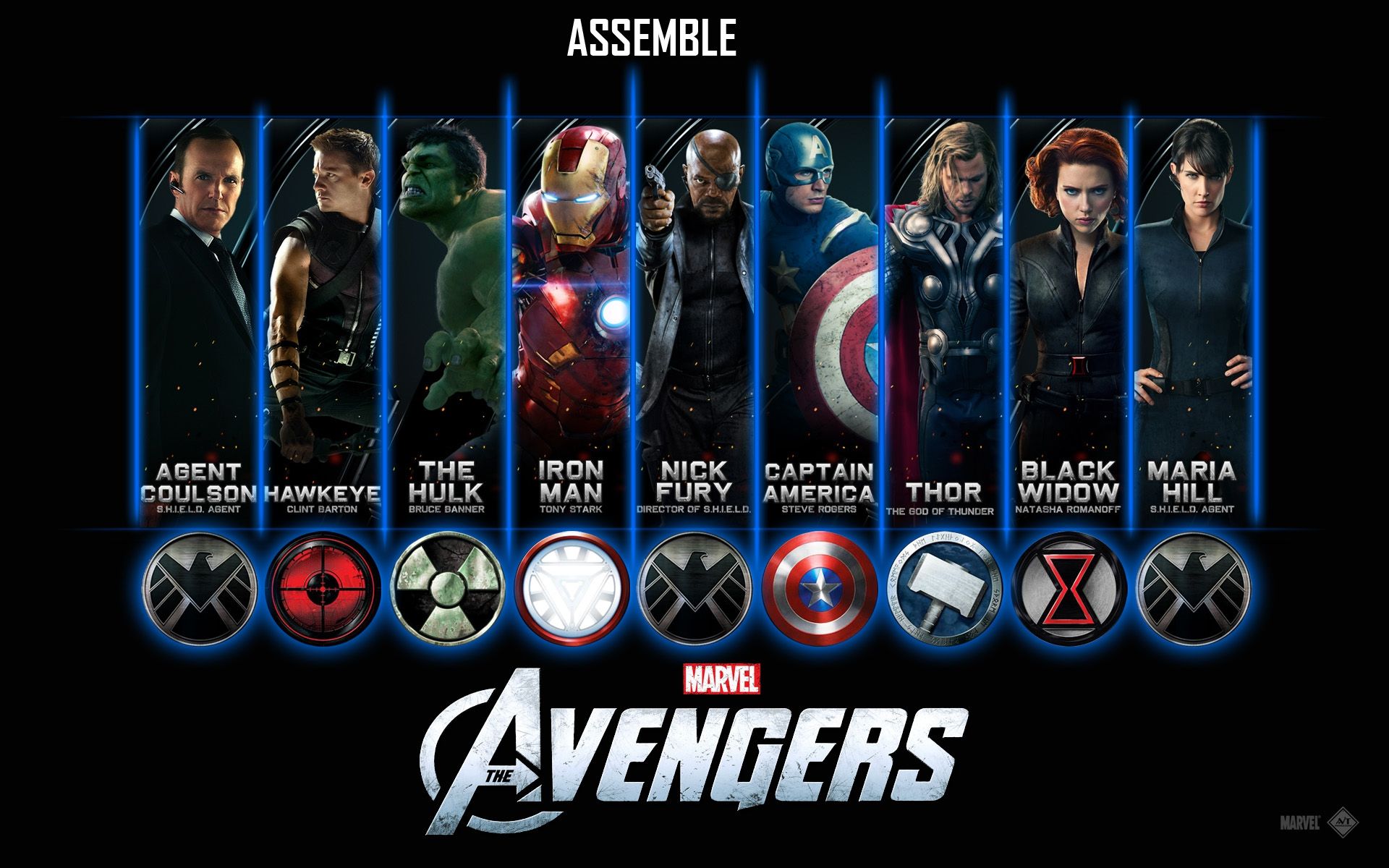 Personaggi Avengers Marvel schierati, 1920x1200 Full HD+ WUXGA, Monitor Gaming