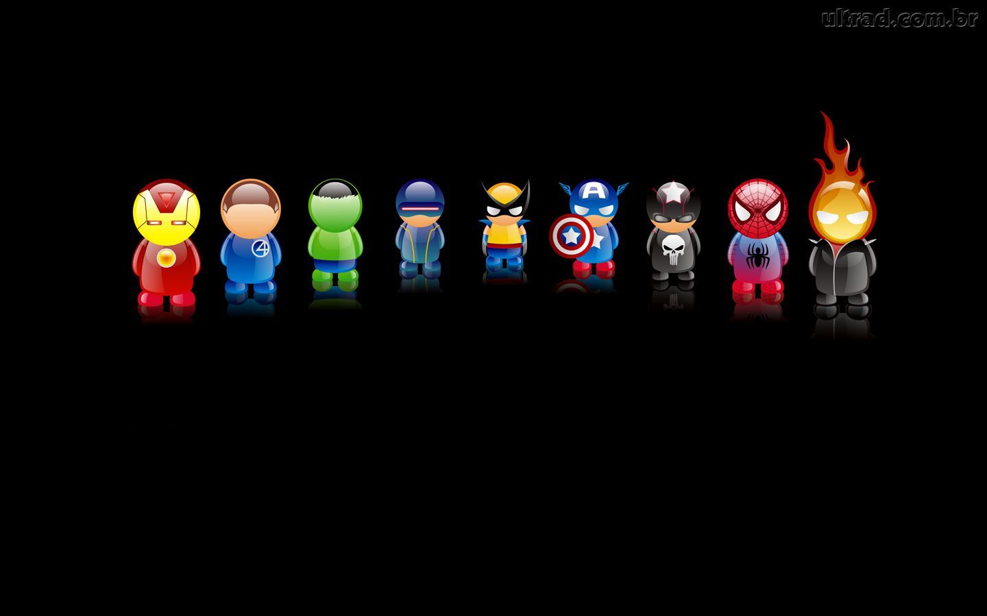 Personaggi Marvel figure 3D, 1440x900 720p, PC
