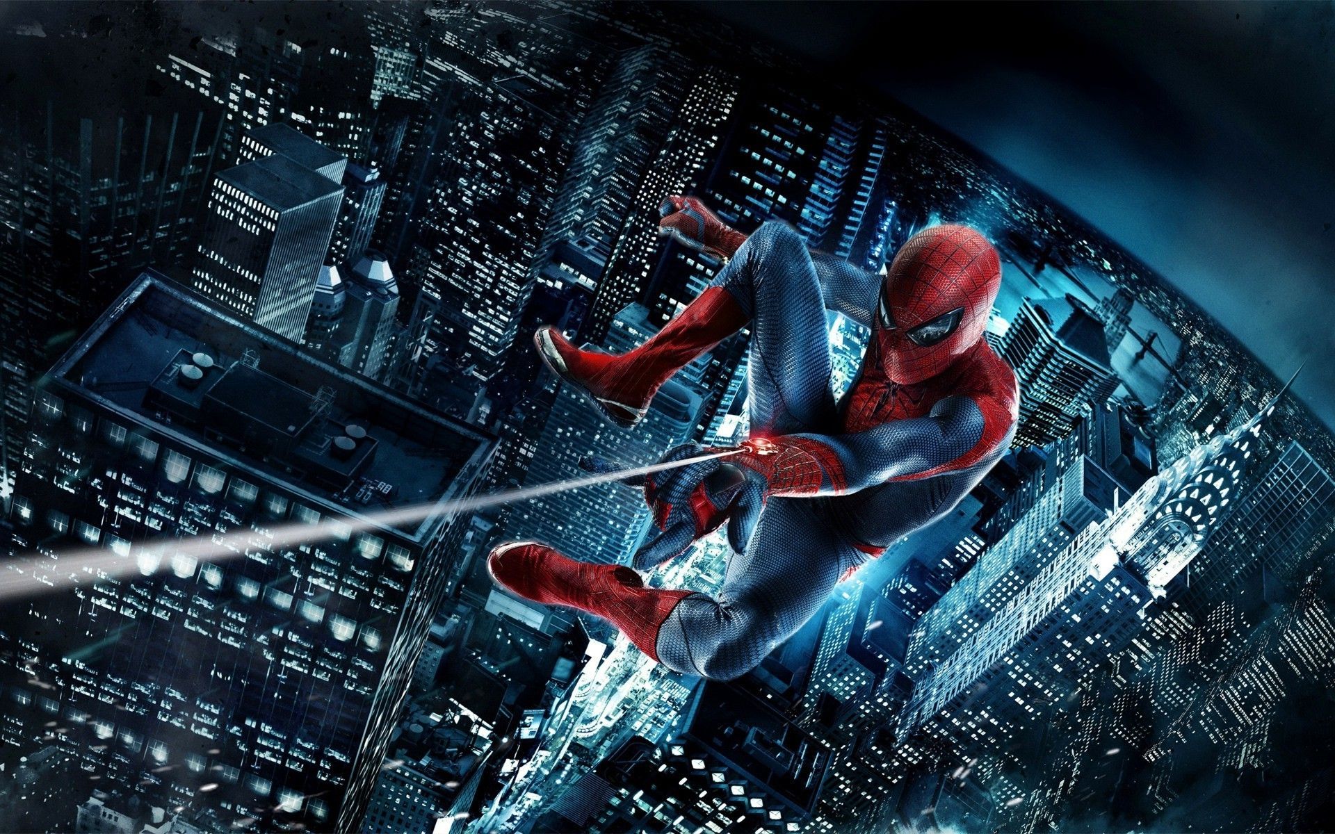 Spider-Man tra grattacieli notturni, 1920x1200 Full HD+, Desktop