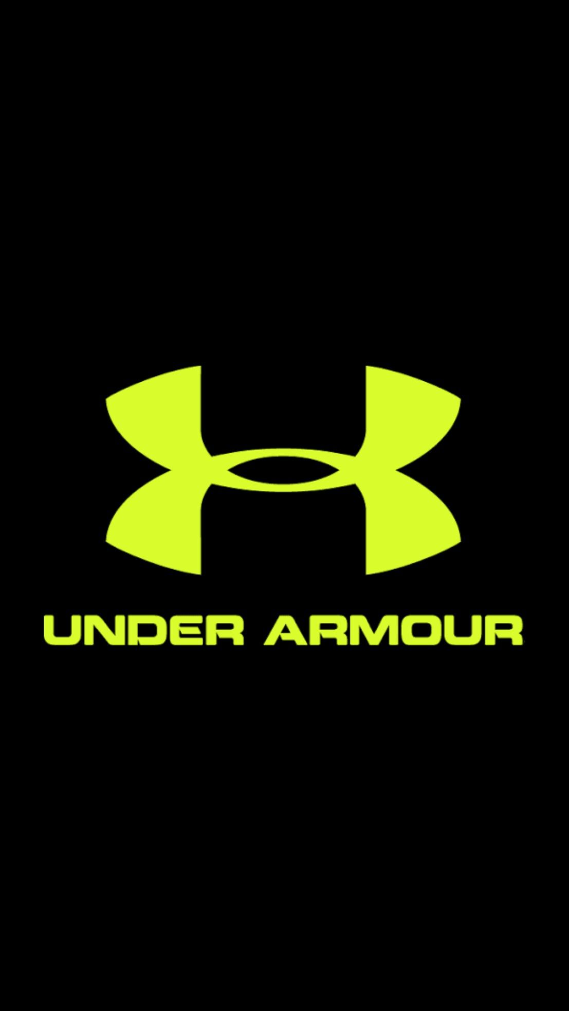 Logo Under Armour verde neon, 1107x1965 Full HD Verticale, Smartphone