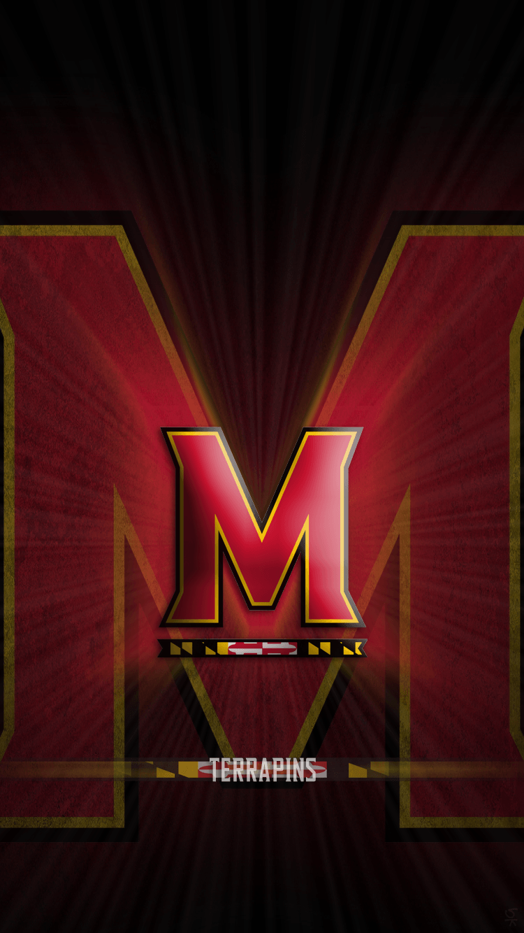 Logo Maryland Terrapins football, University of Maryland, 750x1334 Full HD Verticale, Smartphone