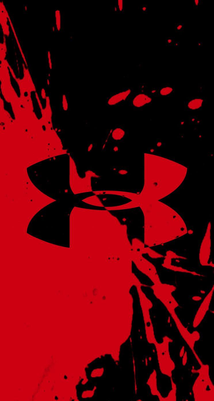 Logo Under Armour rosso nero, 744x1392 Full HD Verticale, Realme