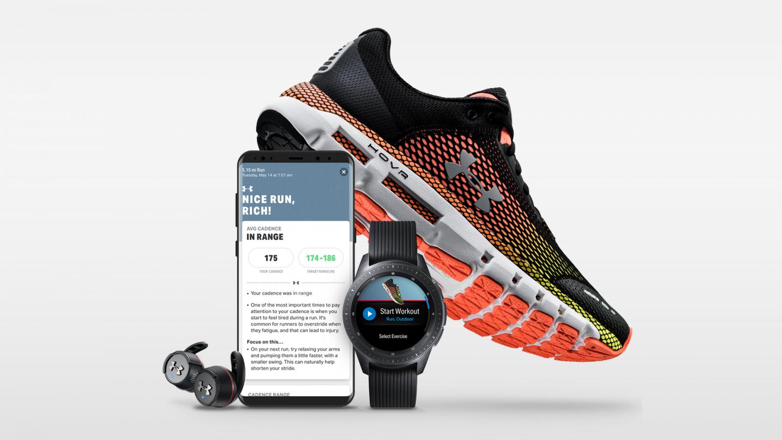 Under Armour scarpa smartwatch cuffie, 1600x900 HD Ready, Desktop