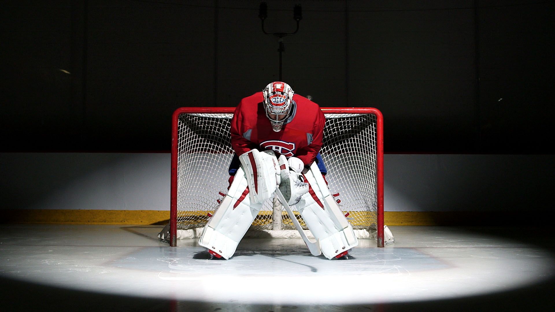 Portiere hockey ghiaccio rosso, 1920x1080 Full HD, Laptop