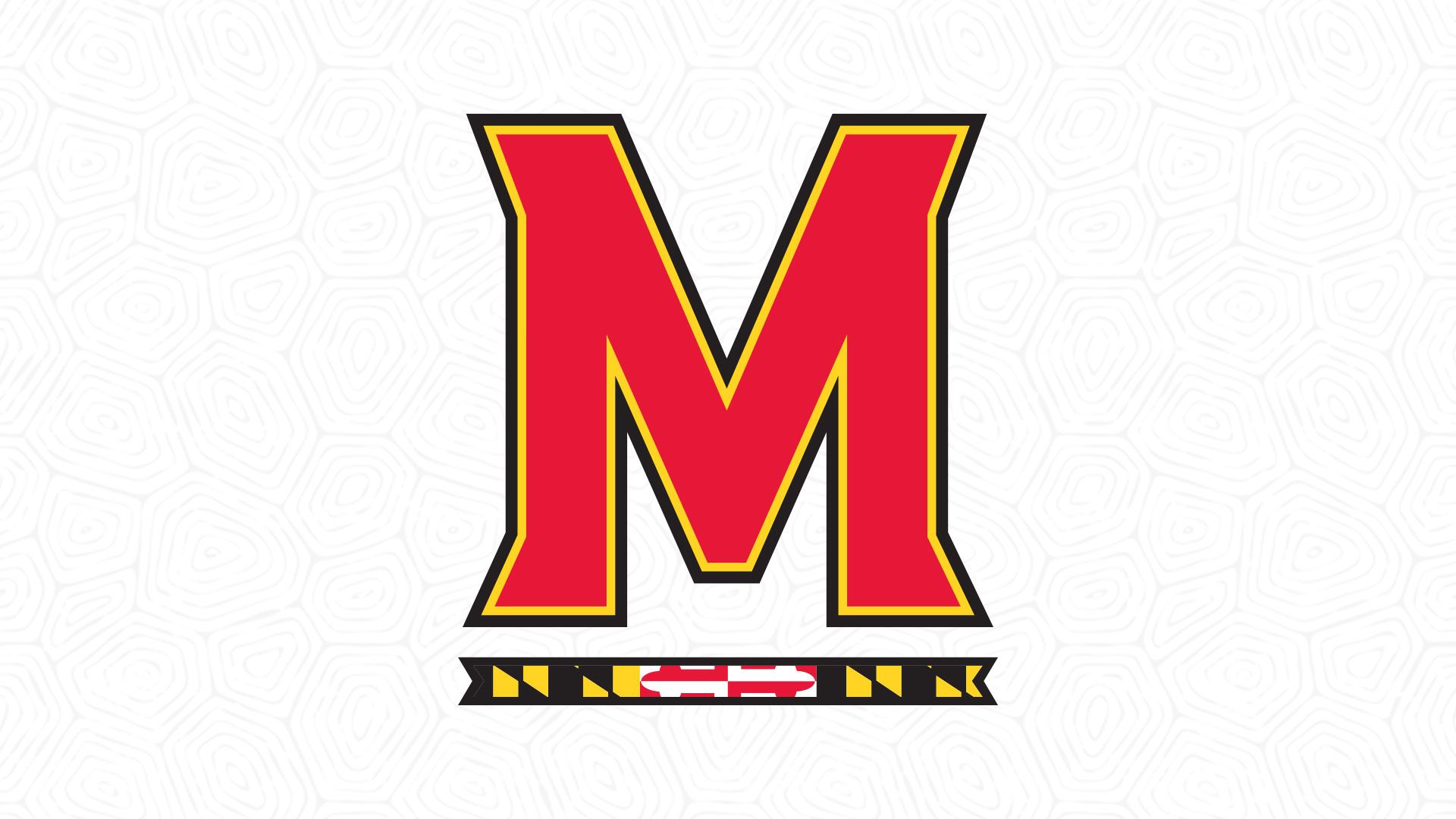 Logo Maryland Terrapins M rosso, University of Maryland, 1920x1080 1080p, PC