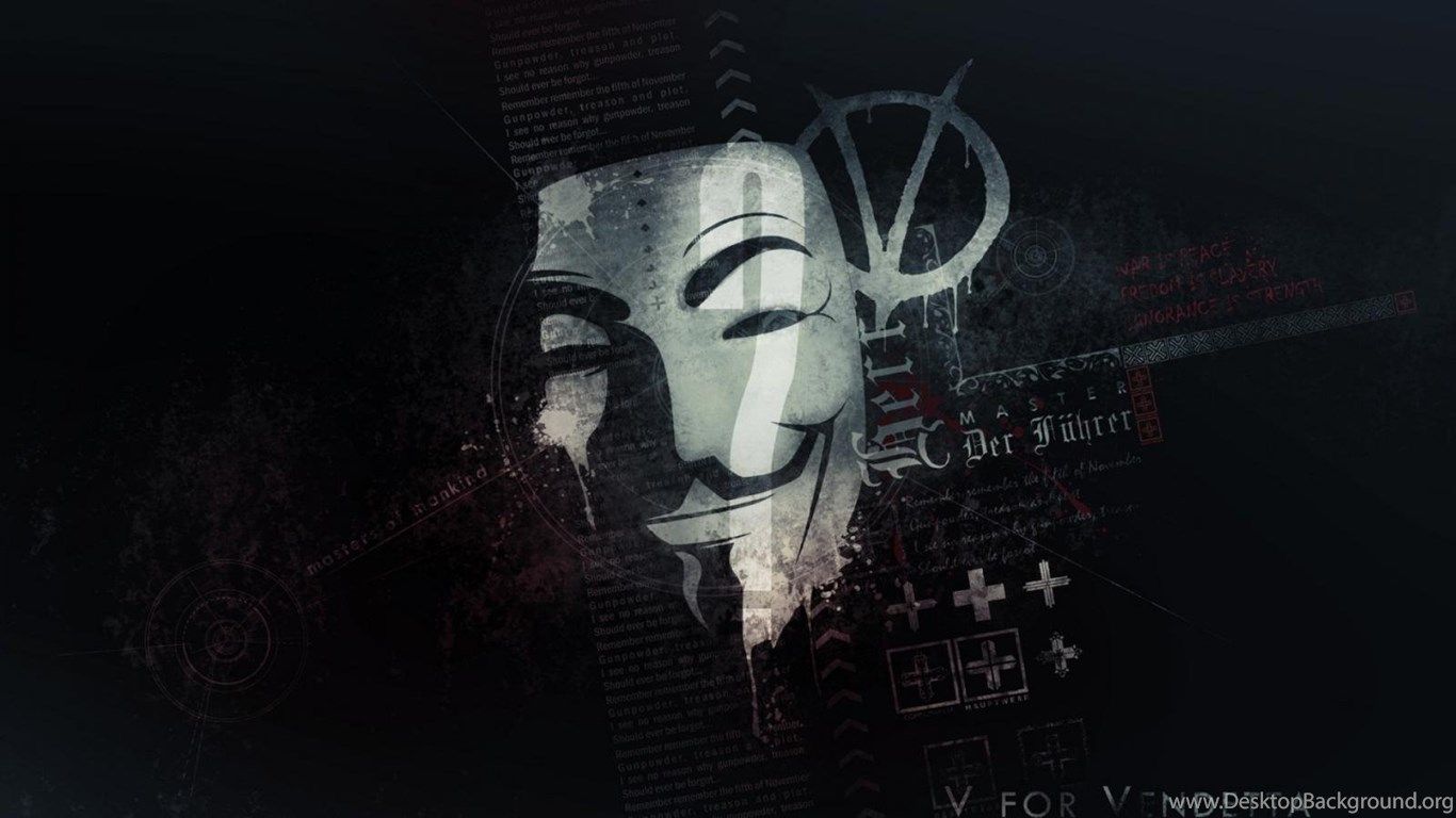 Maschera di V per Vendetta, 1366x768 HD, Desktop
