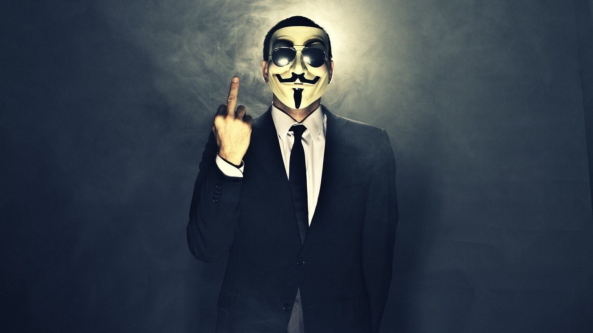 Maschera V per Vendetta, dito medio, 1920x1080 Full HD, PC Desktop