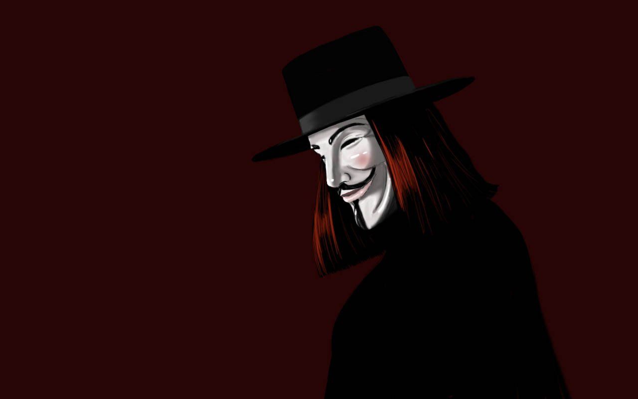 Maschera Guy Fawkes V per Vendetta, 1280x800 720p, PC