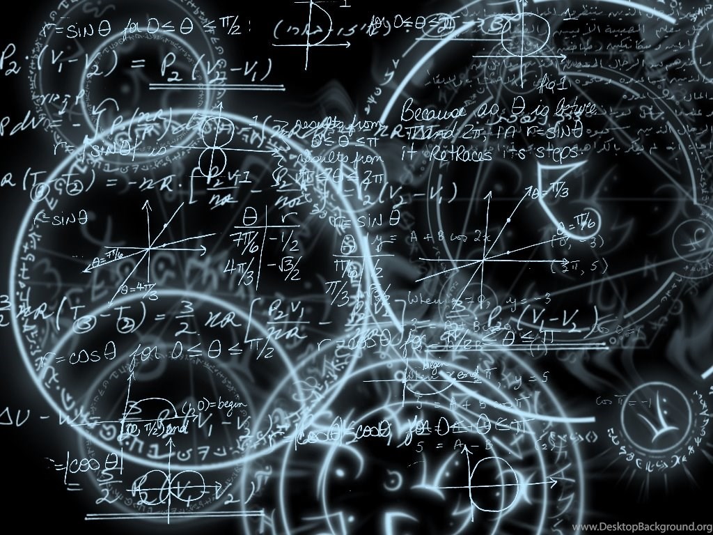 Formule matematiche e cerchi luminosi, 1024x768 HD, PC