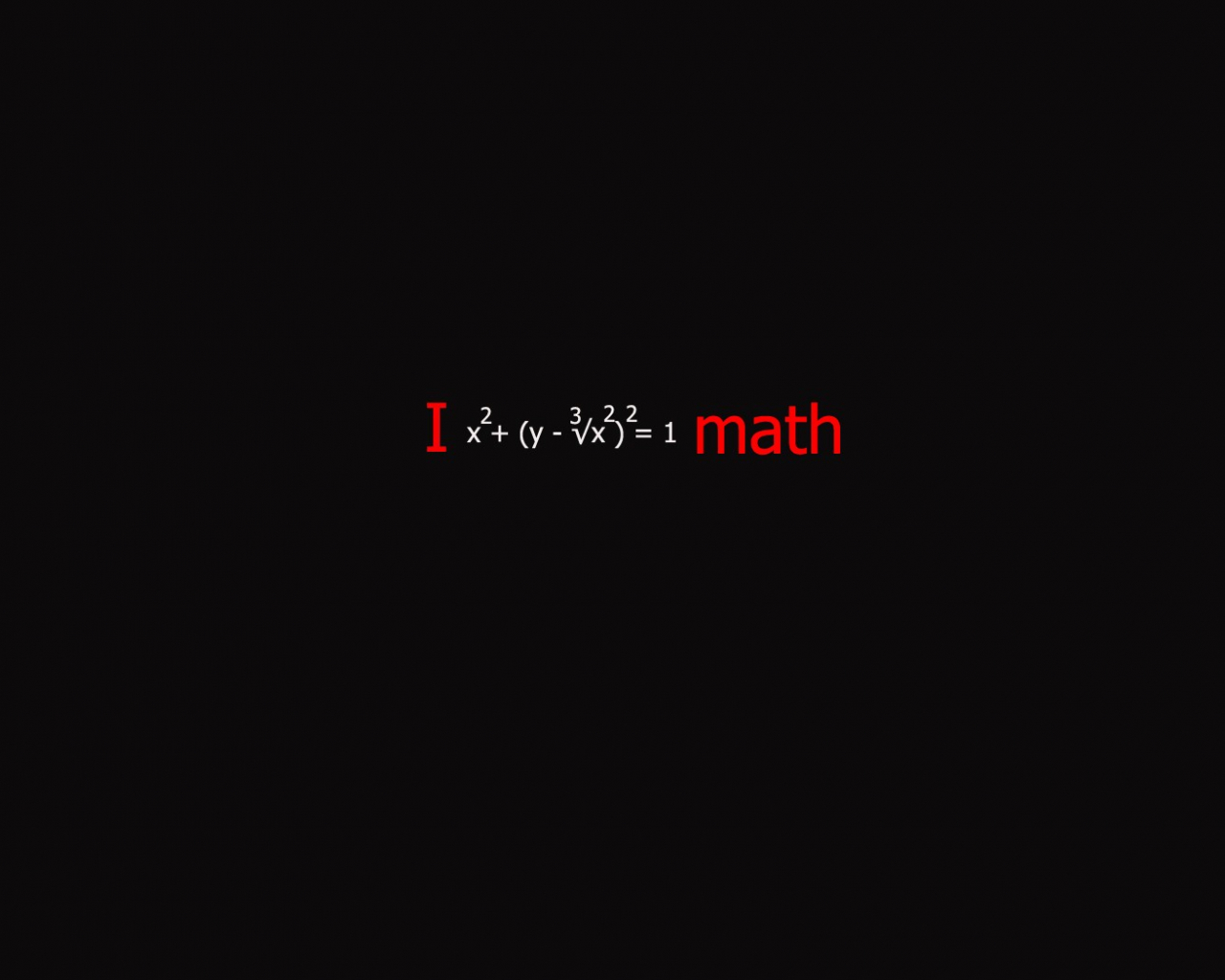 Formula matematica I love math, 1280x1024 720p, Laptop