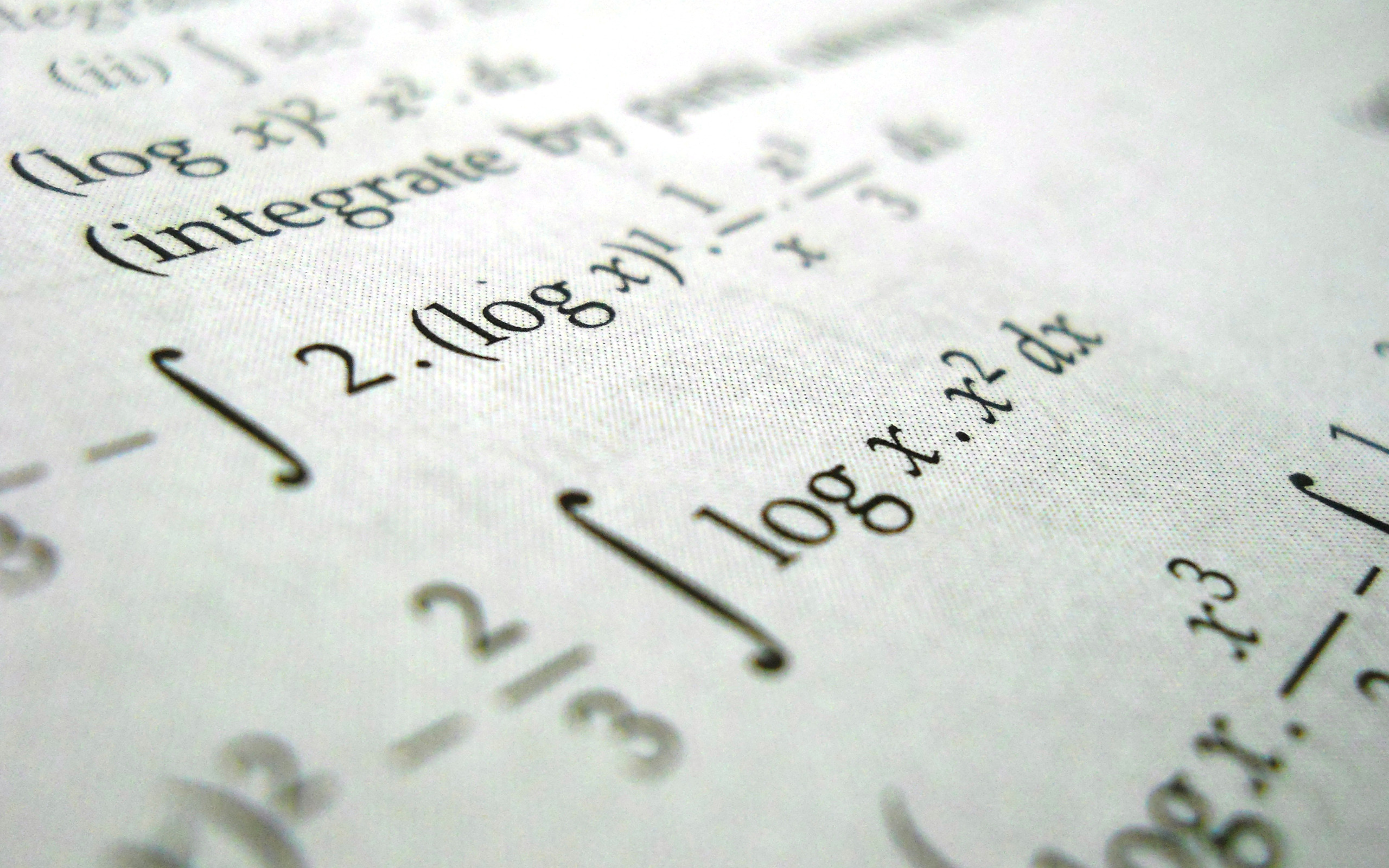 Equazioni matematiche integrali logaritmo, 2560x1600 2K+, Desktop