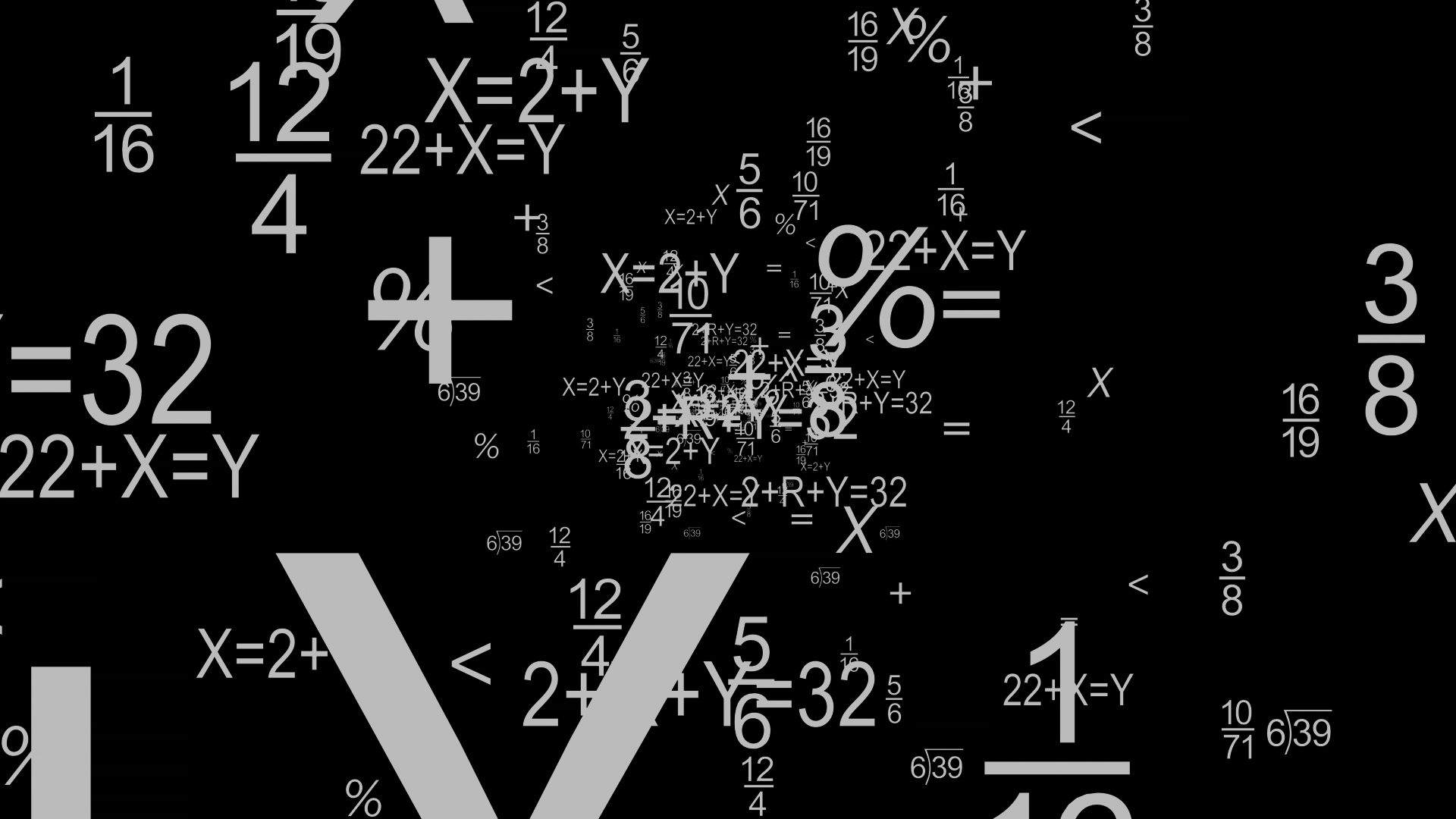 Numeri ed equazioni sfondo nero, 1920x1080 Full HD, Desktop