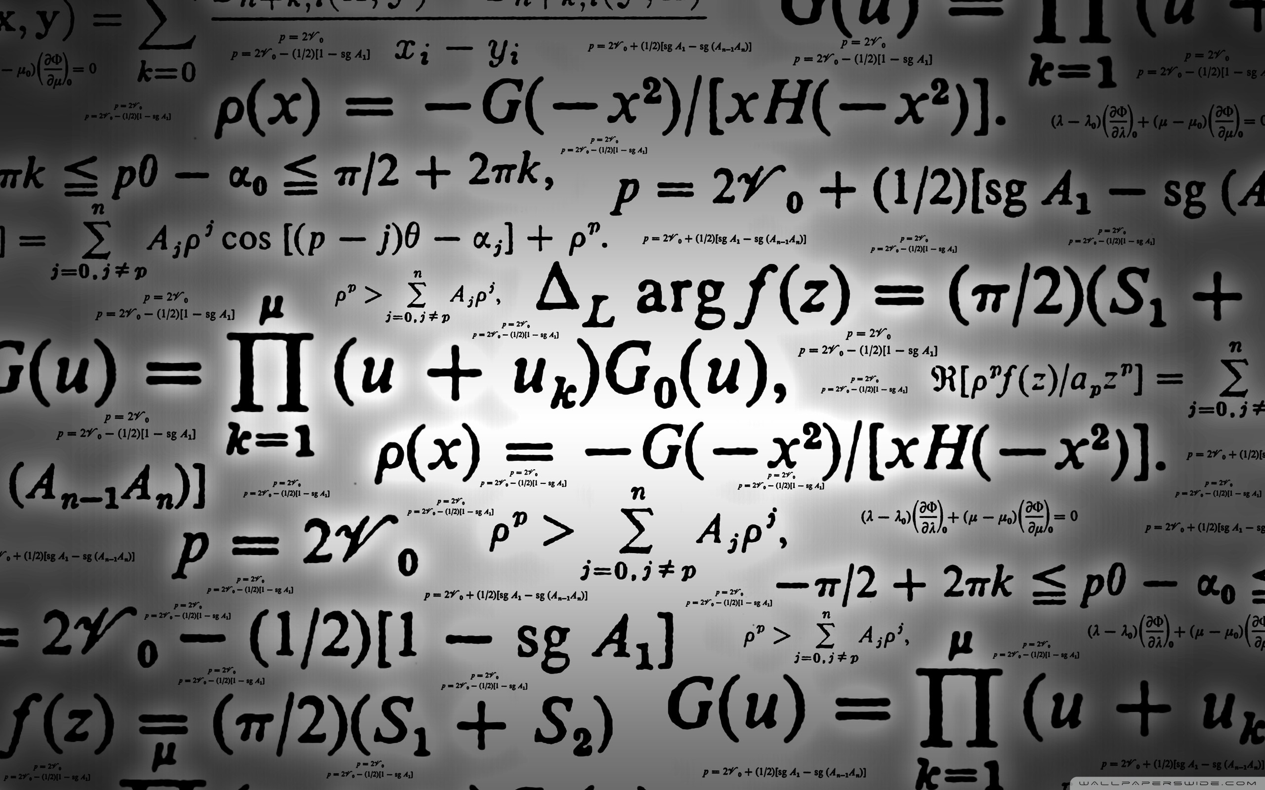 Formule matematiche sfondo grigio, 2560x1600 2K+, PC