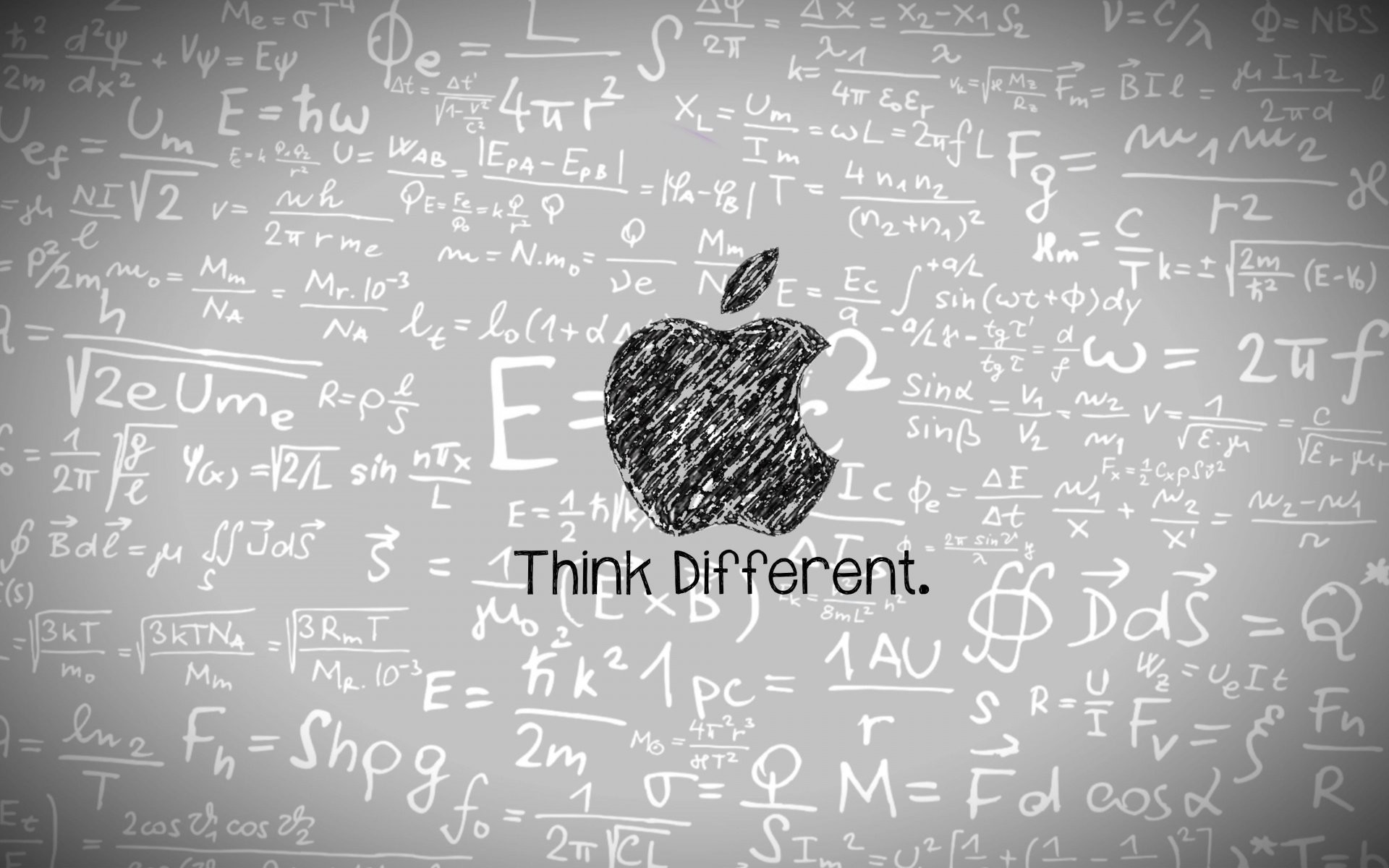 Logo Apple con formule matematiche, Cupertino, 1920x1200 Full HD+, PC