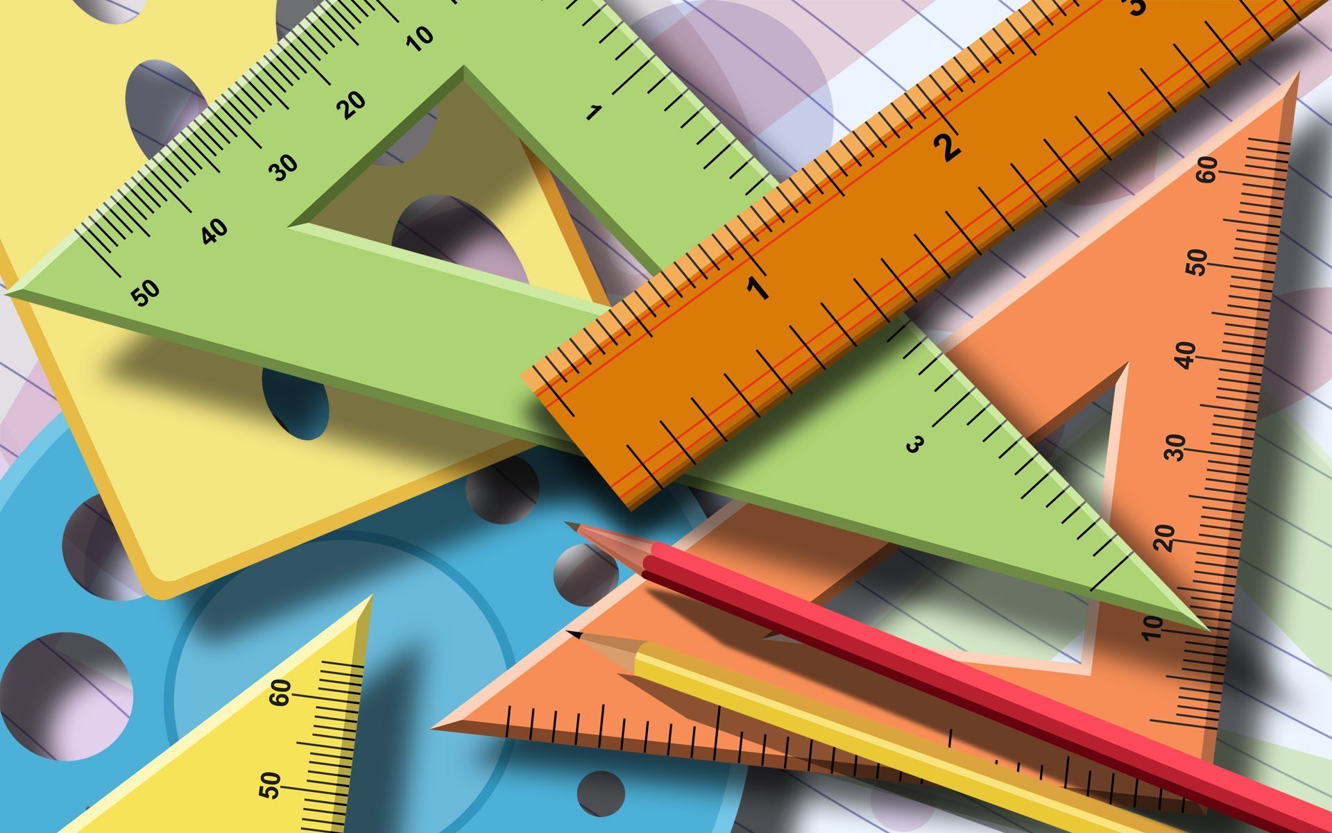 Righelli e squadre colorate matematica, 1920x1200 Full HD+, Laptop