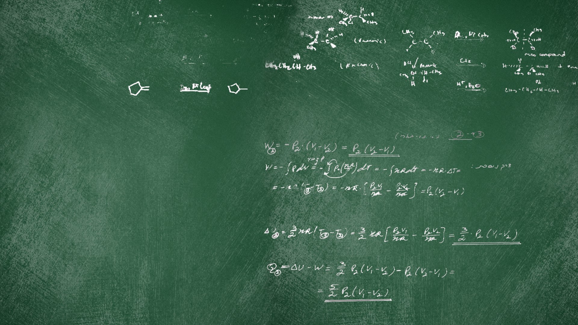 Formule matematiche lavagna verde, 1920x1080 Full HD, PC Desktop