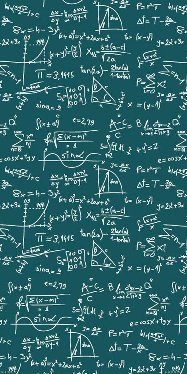 Formule matematiche su lavagna verde, 640x1280 Full HD Verticale, Smartphone