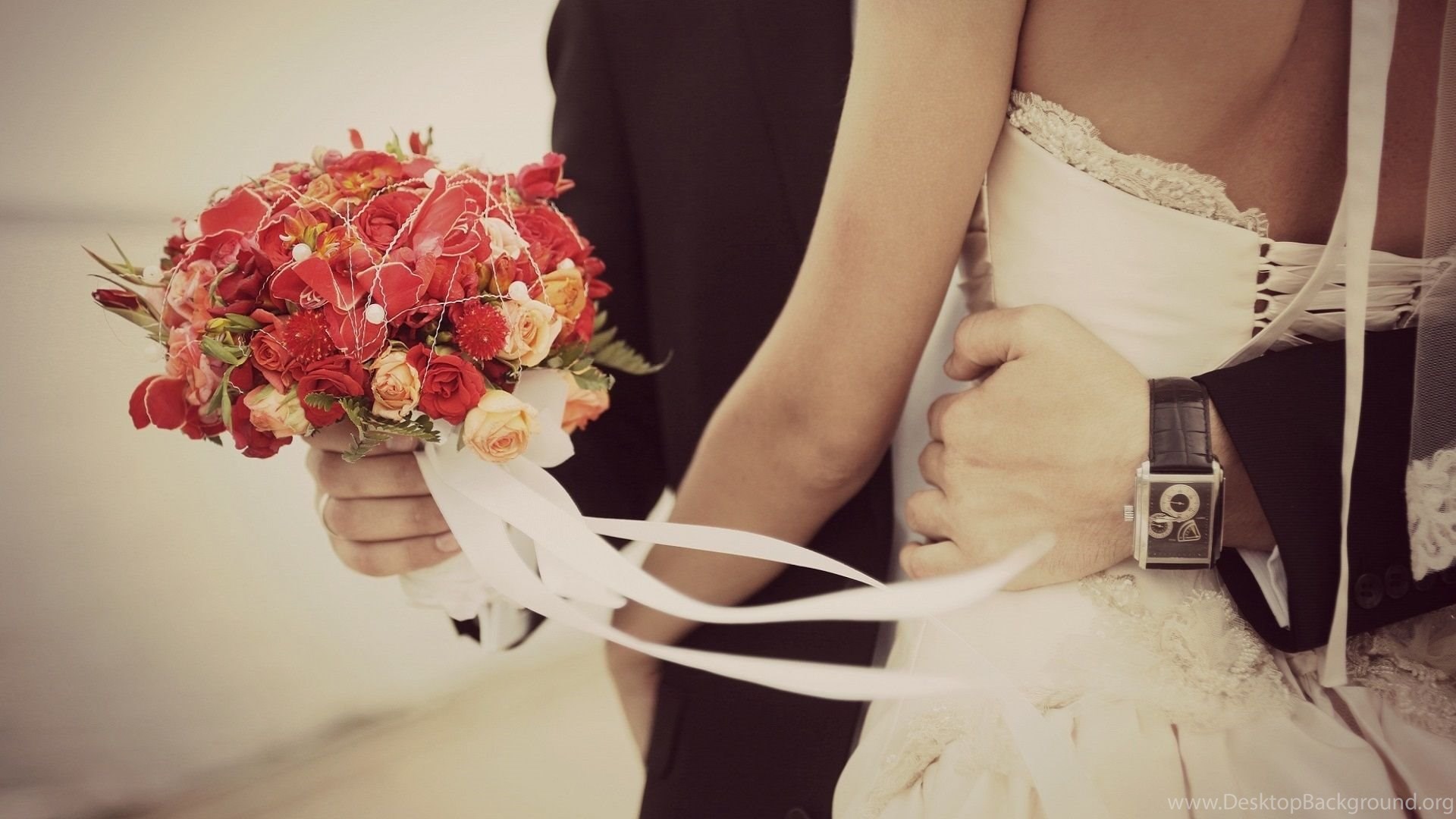Bouquet sposa rose rosse, 1920x1080 Full HD, Desktop