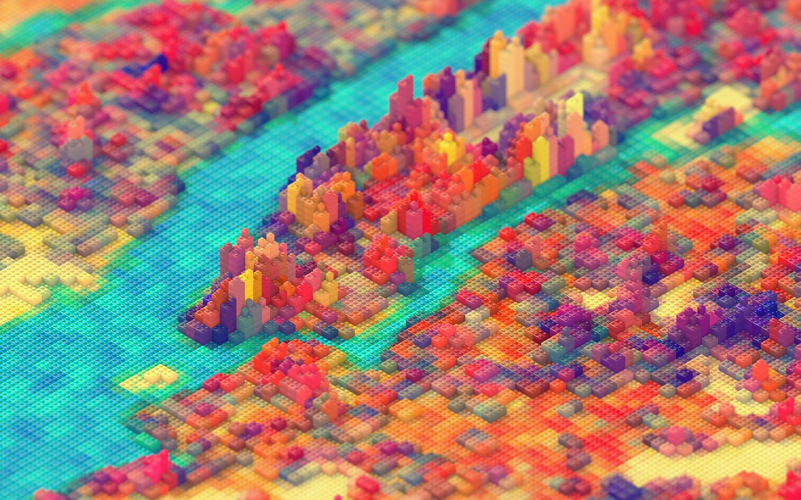 Città mattoncini LEGO colorata, 2560x1600 2K+, Laptop