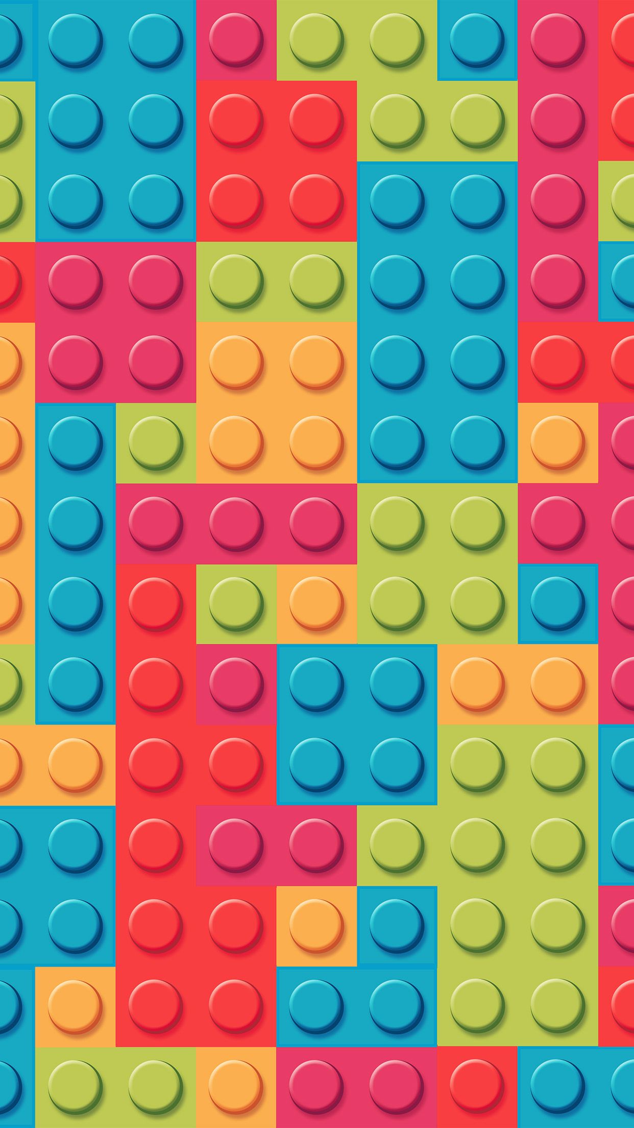 Mattoncini LEGO colorati arcobaleno, 1242x2208 Full HD Verticale, iPhone