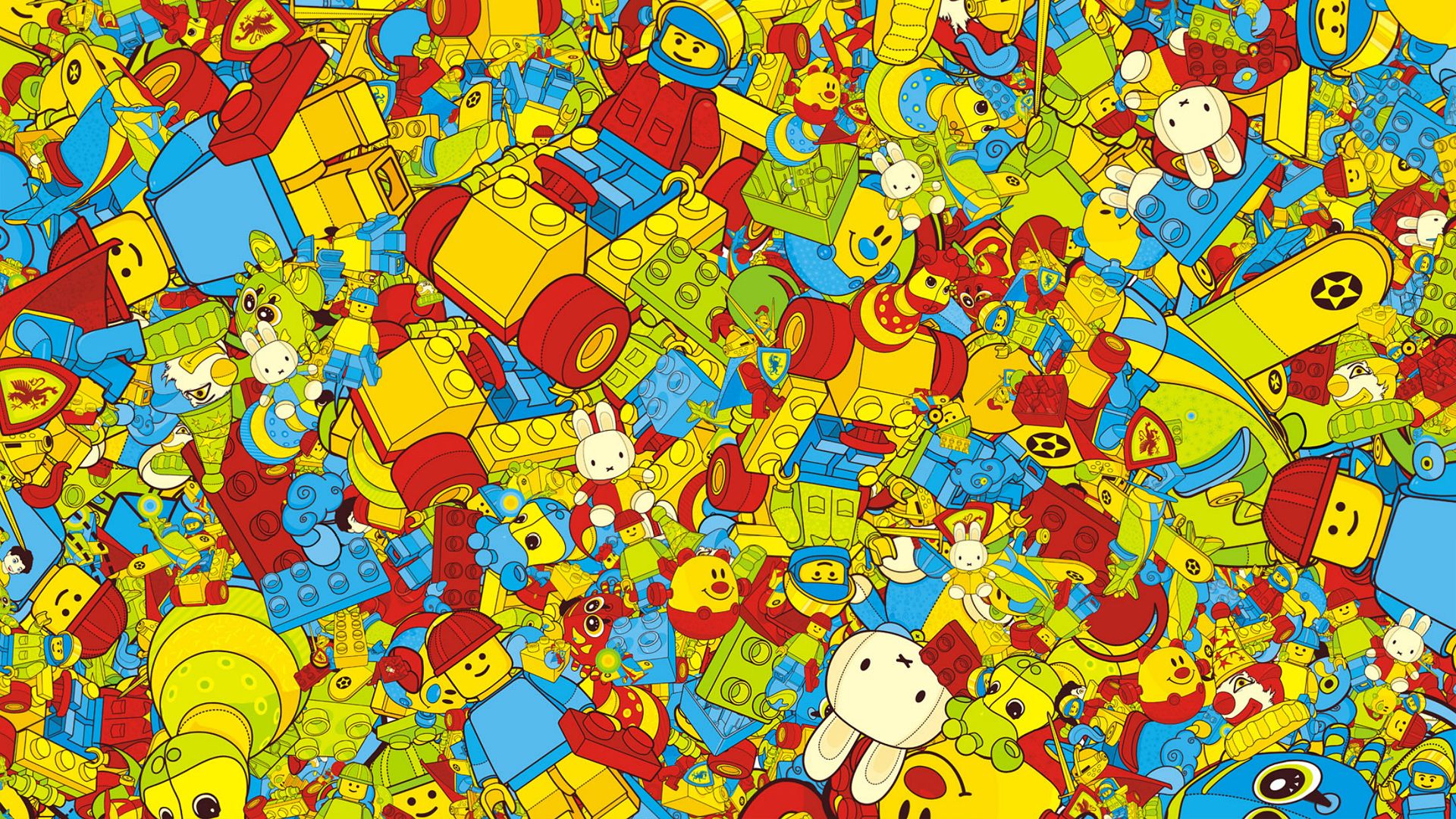 Mattoncini LEGO colorati assortiti, 1920x1080 Full HD, Laptop
