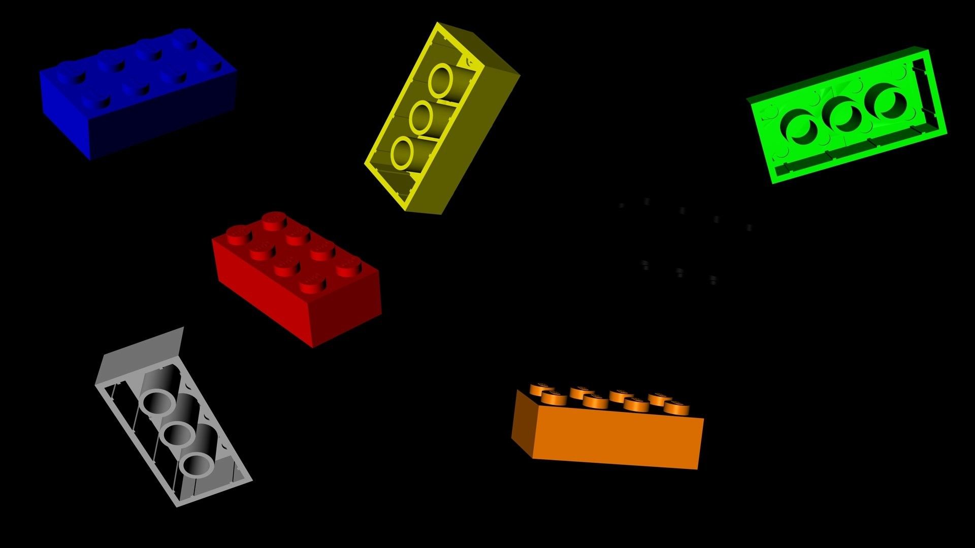 Mattoncini LEGO colorati sfondo nero, 1920x1080 Full HD 1080p, PC
