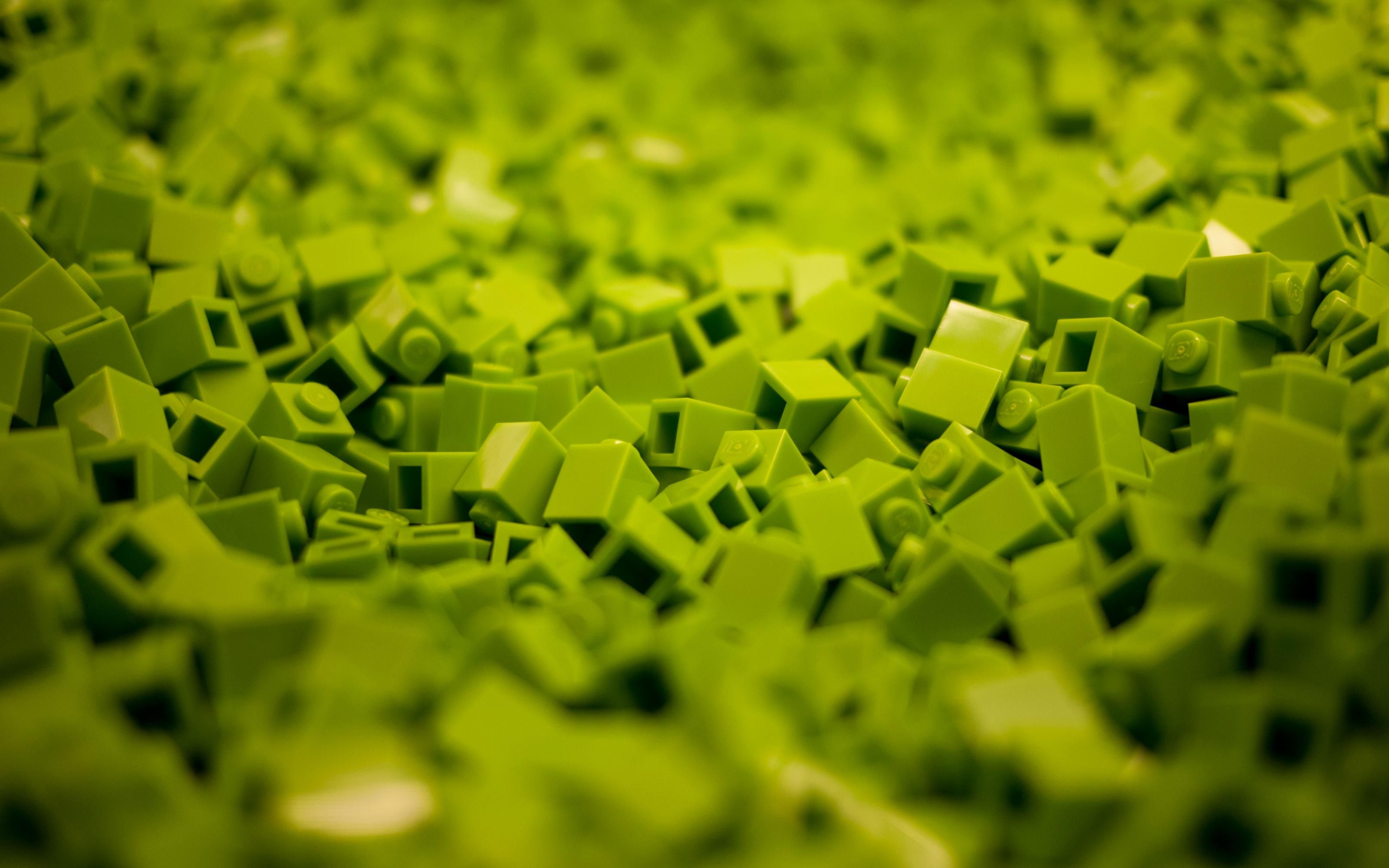 Mattoncini LEGO verdi sfocati, 3200x2000 2K+, Monitor Gaming