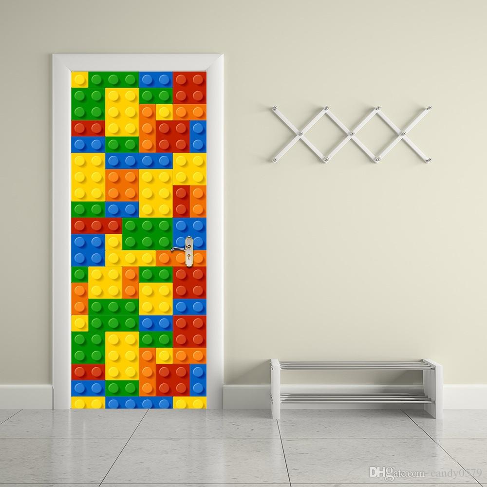 Mattoncini LEGO colorati su porta, 1000x1000 HD, iMac