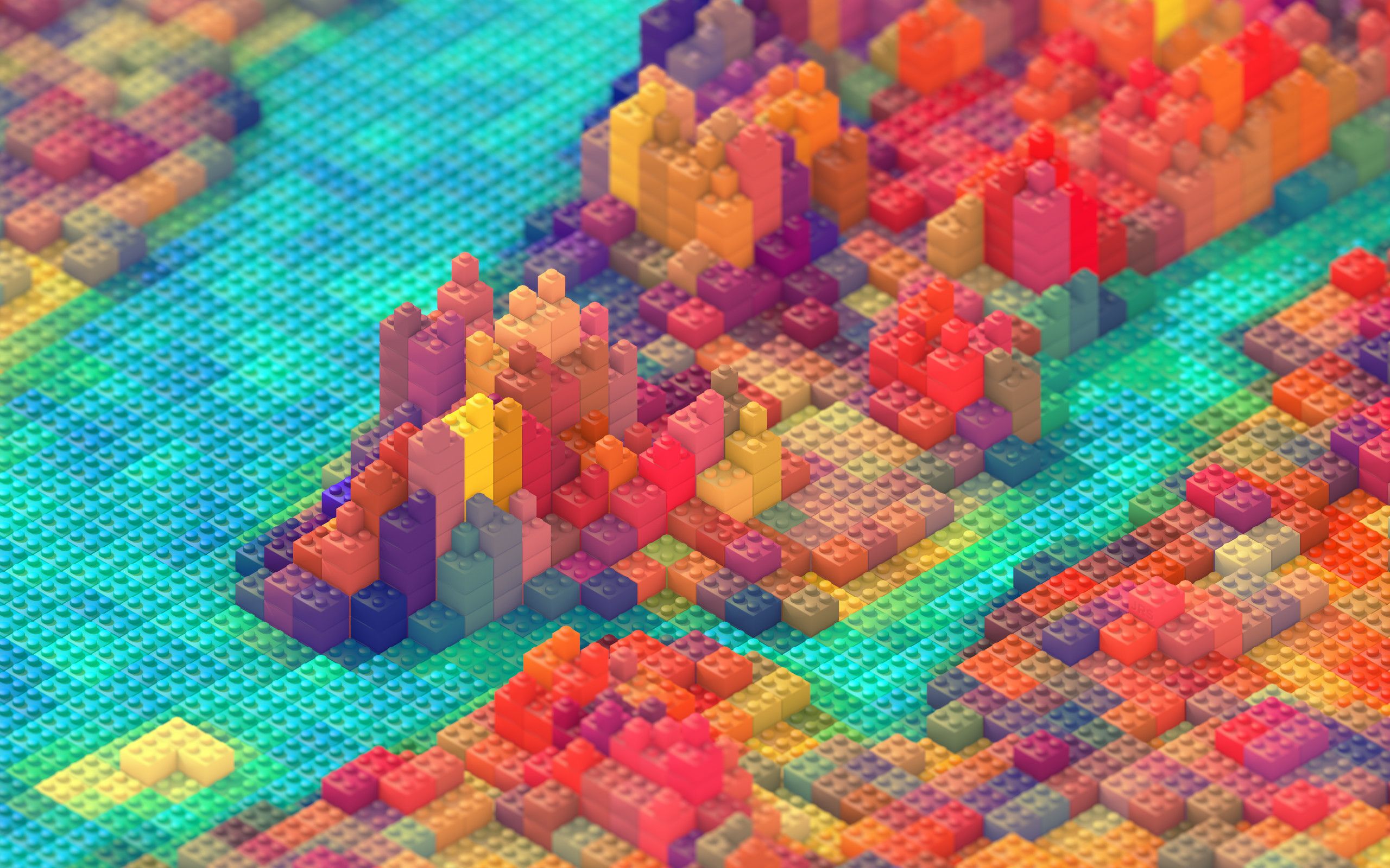 Mattoncini LEGO colorati isometrici, 2560x1600 WQXGA, MacBook Pro