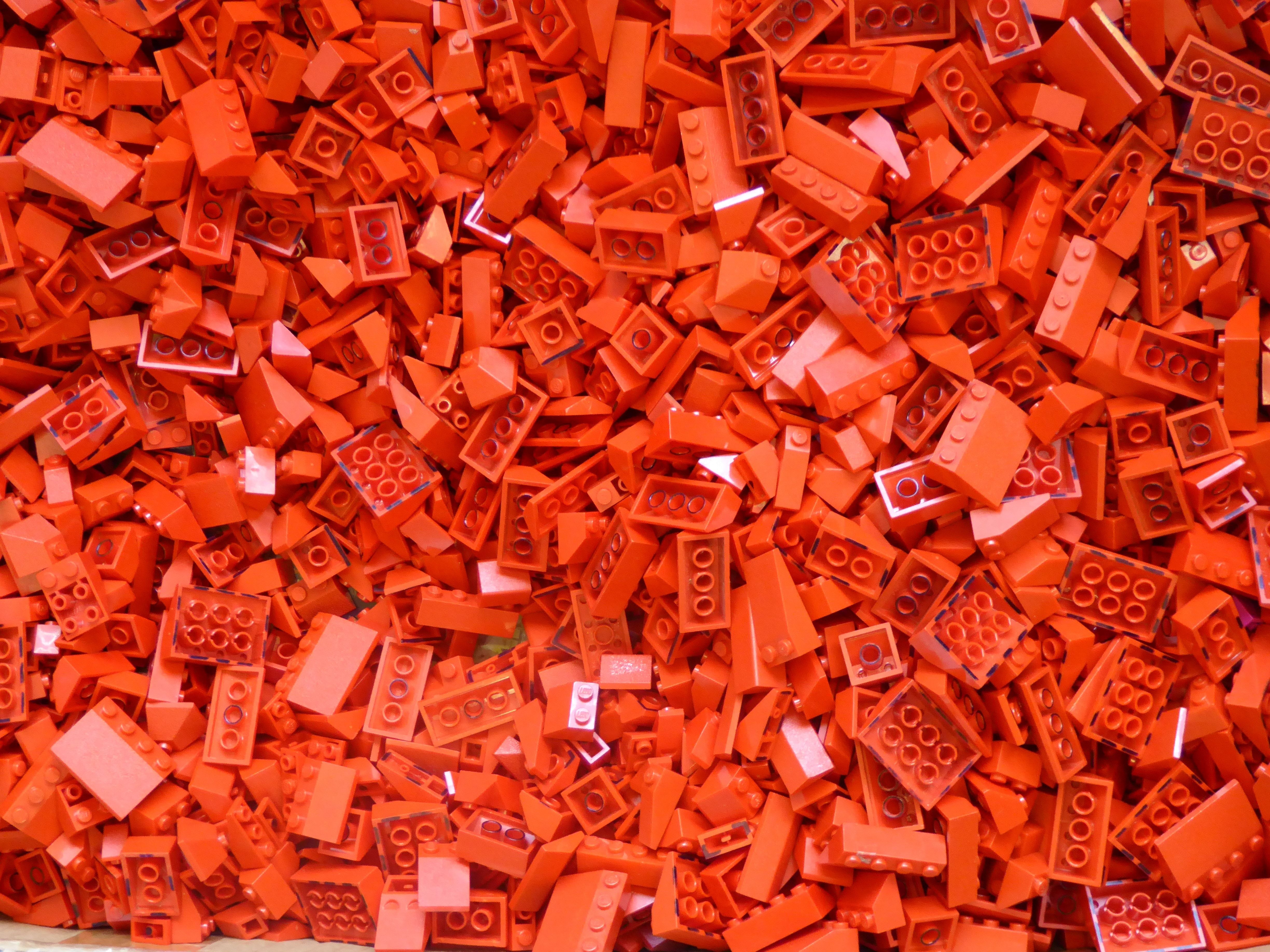 Mattoncini LEGO rossi ammucchiati, 4896x3672 4K, Desktop 4K