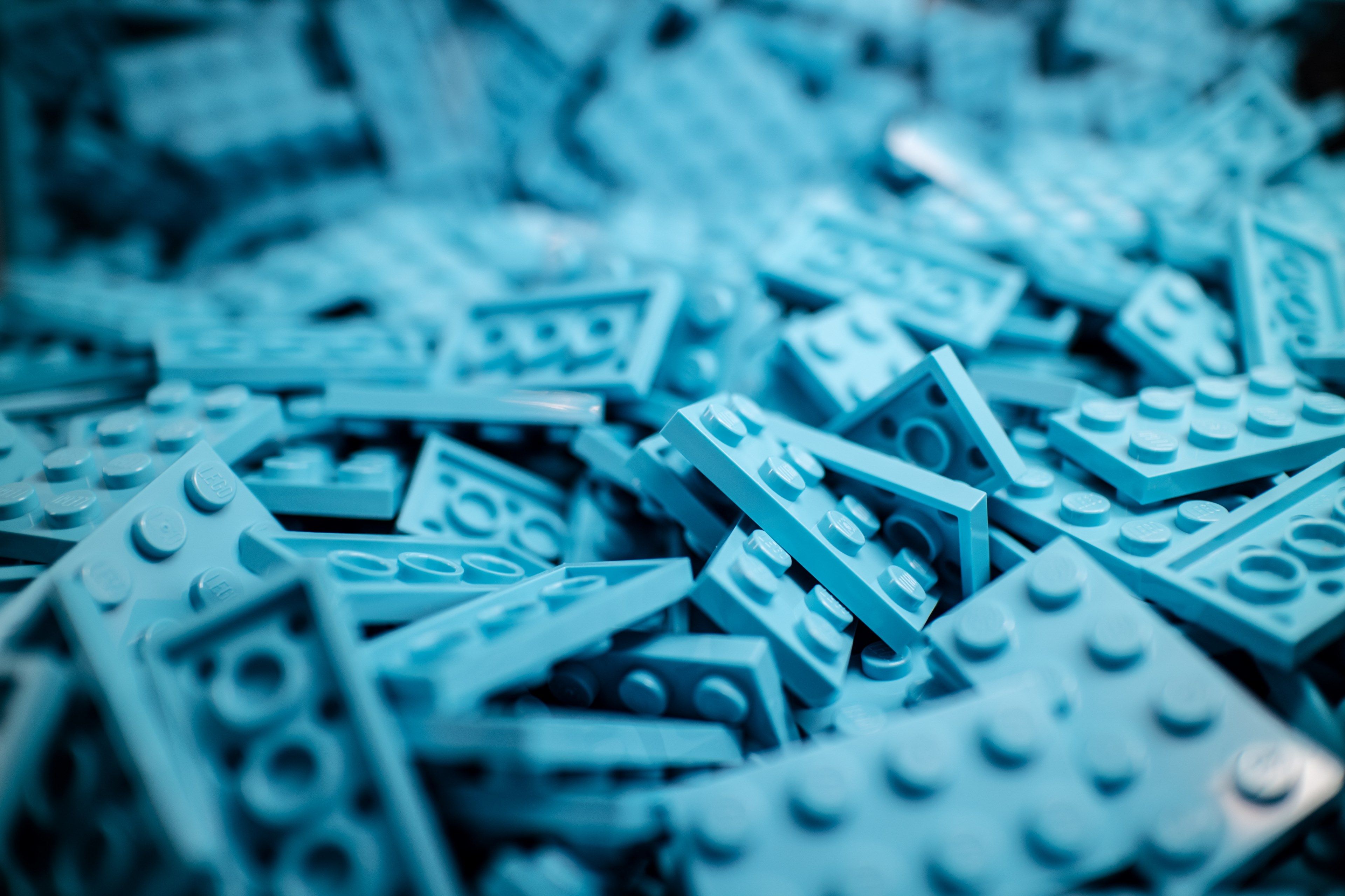 Mattoncini LEGO blu ammassati, 3840x2560 4K Ultra HD, Smart TV 4K