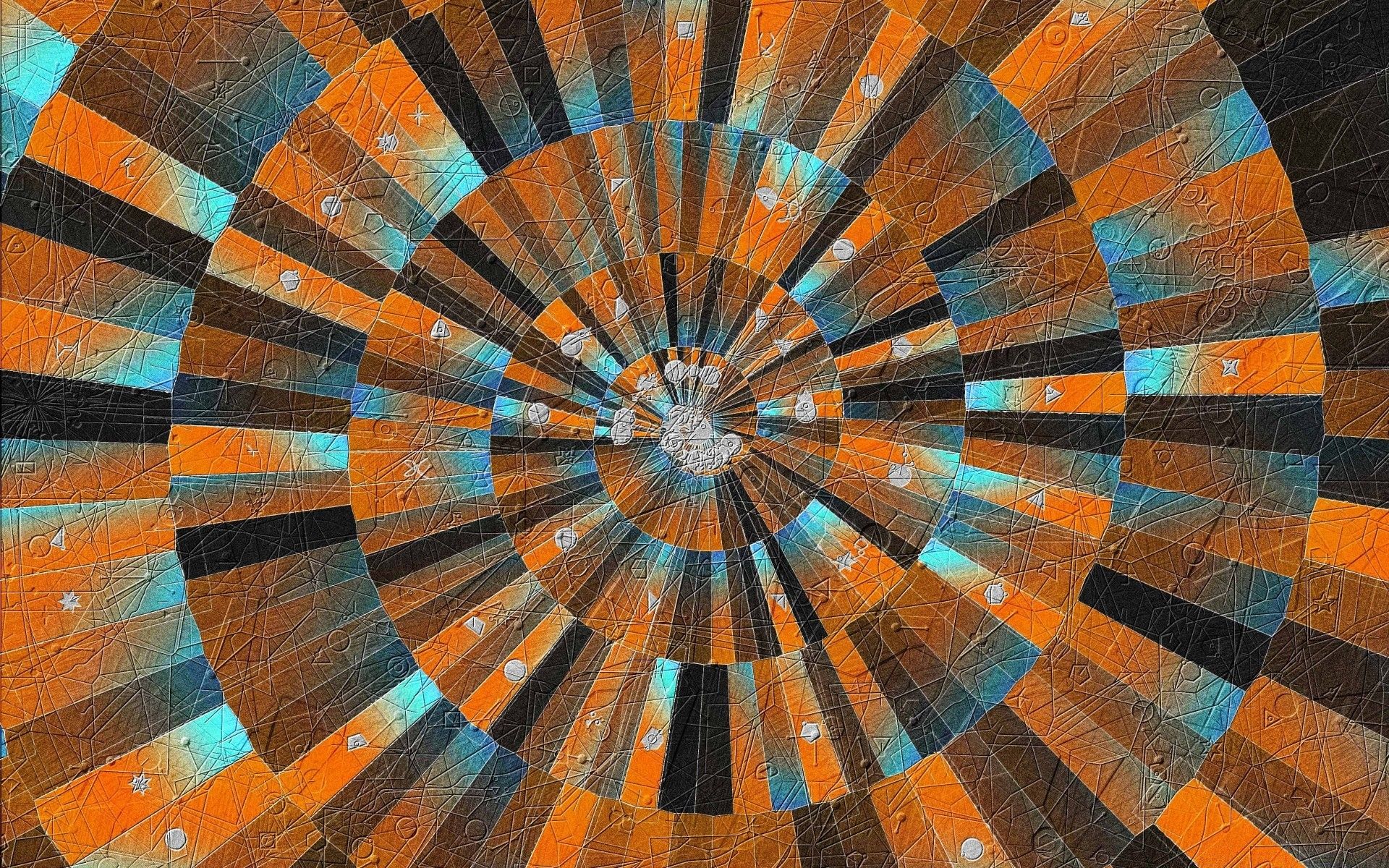 Spirale geometrica Maya arancione, 1920x1200 Full HD+, Desktop